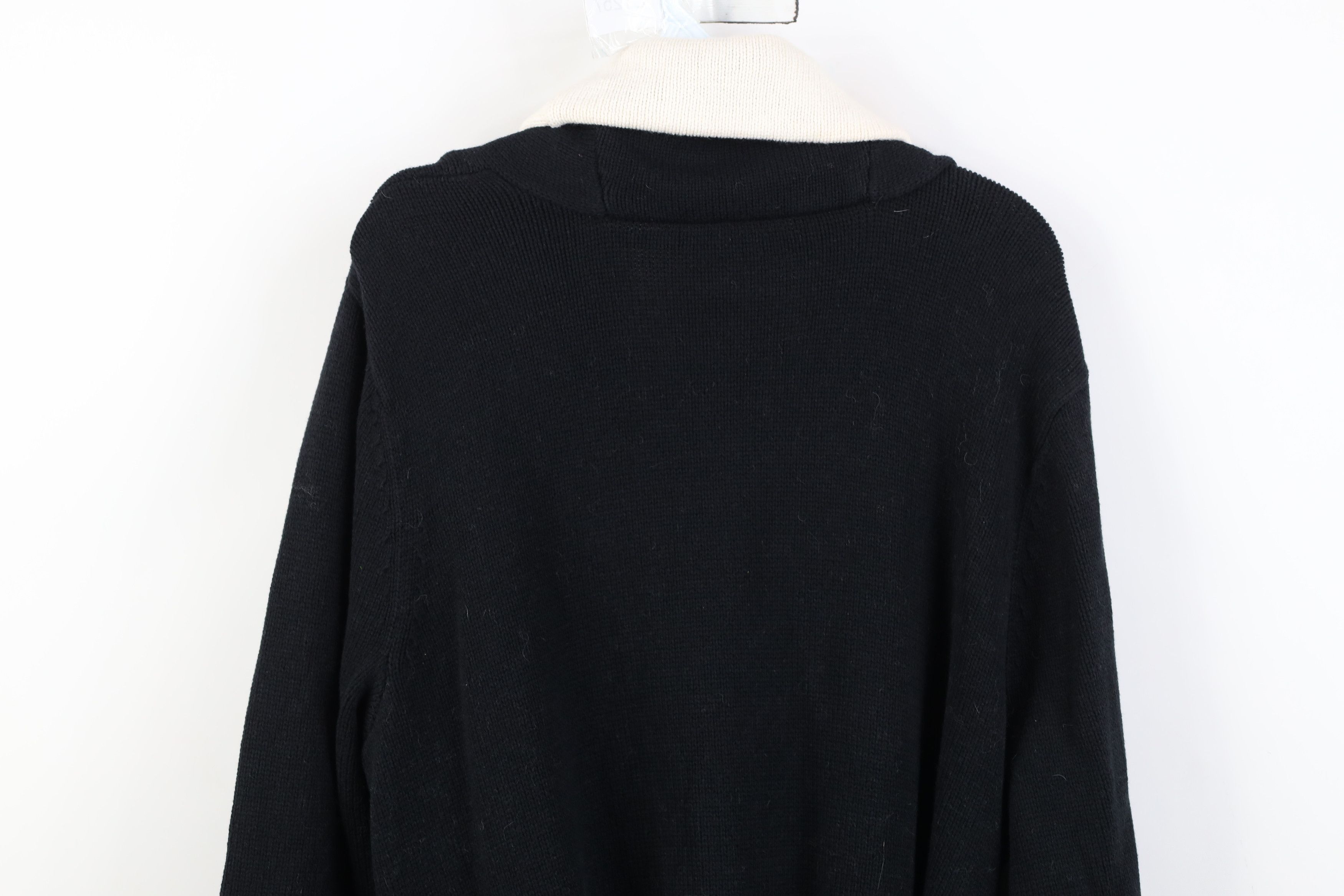 Vintage Vintage 90s Streetwear Belted Shawl Knit Cardigan Sweater Size XXL / US 16-18 / IT 52-54 - 13 Thumbnail