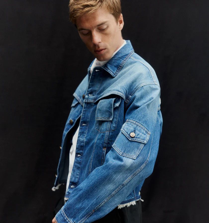 Maison Margiela o1h1sh11225 Denim Jacket in Blue Size US L / EU 52-54 / 3 - 4 Thumbnail