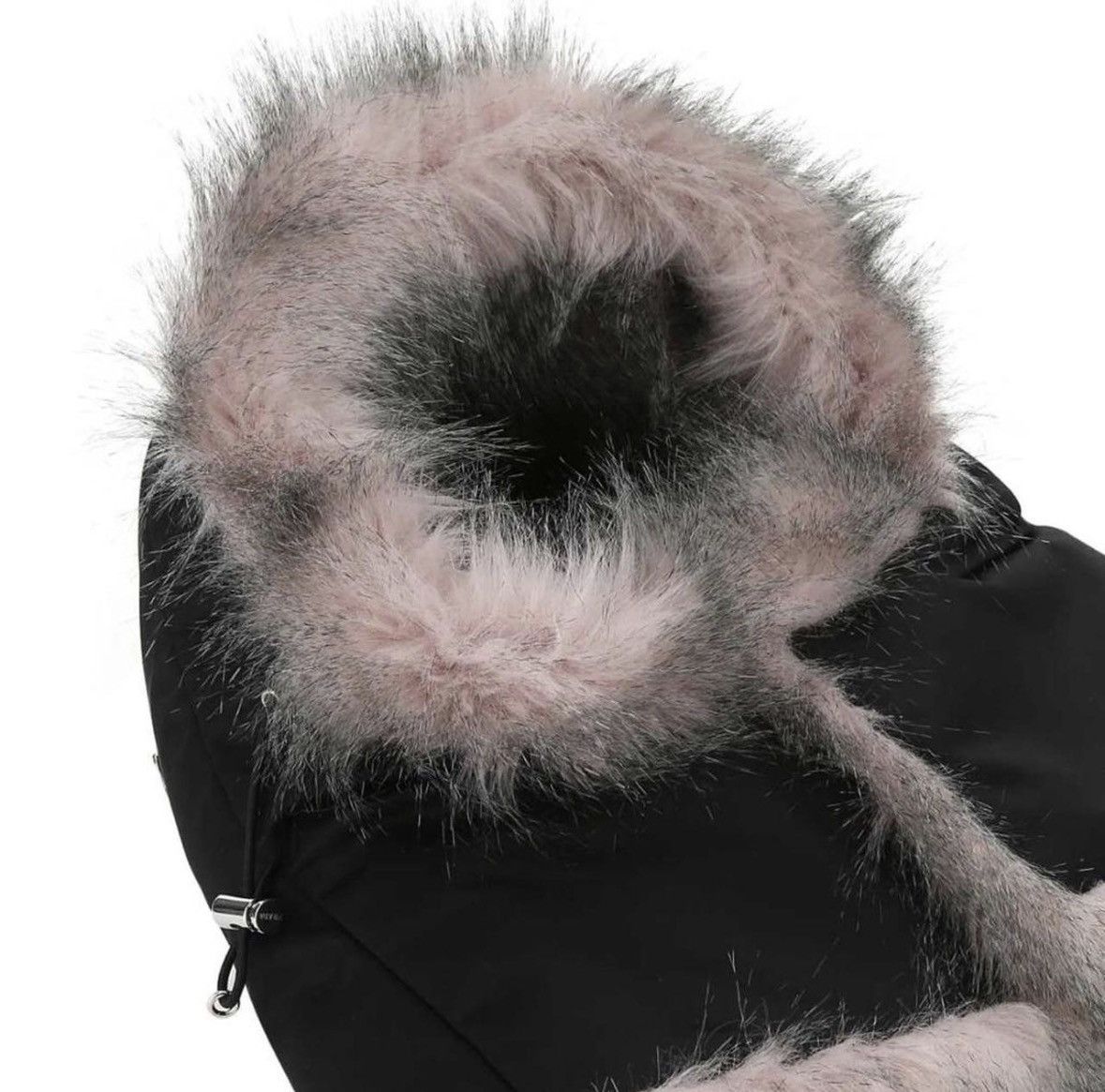 Prada Prada Re-Nylon hat with pink and black fur trim Size ONE SIZE - 8 Thumbnail
