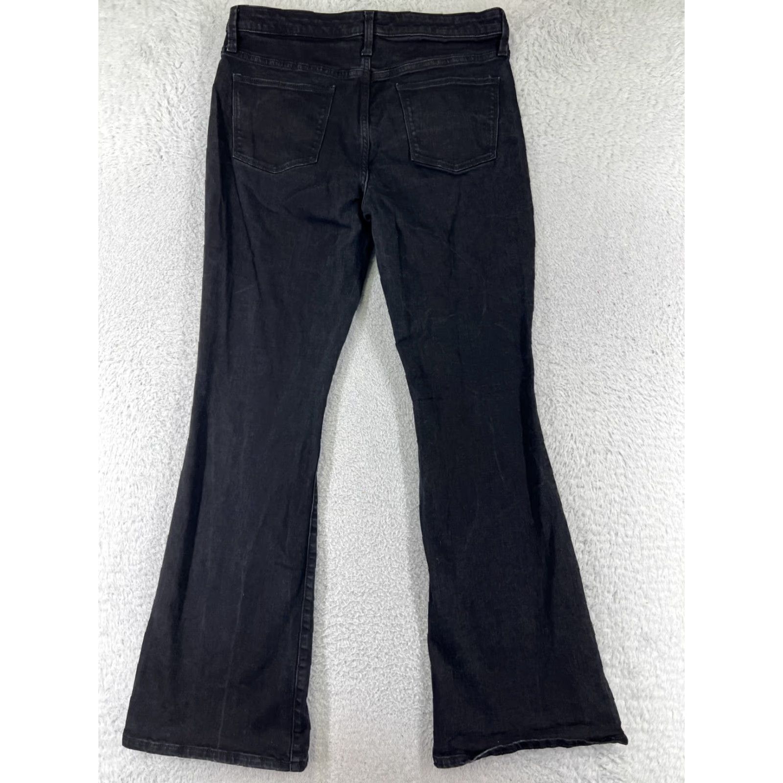 Vintage Universal Thread Jeans Women 12 Black Denim Flared Cotton Blend Stretch Size 34" / US 12 / IT 48 - 2 Thumbnail