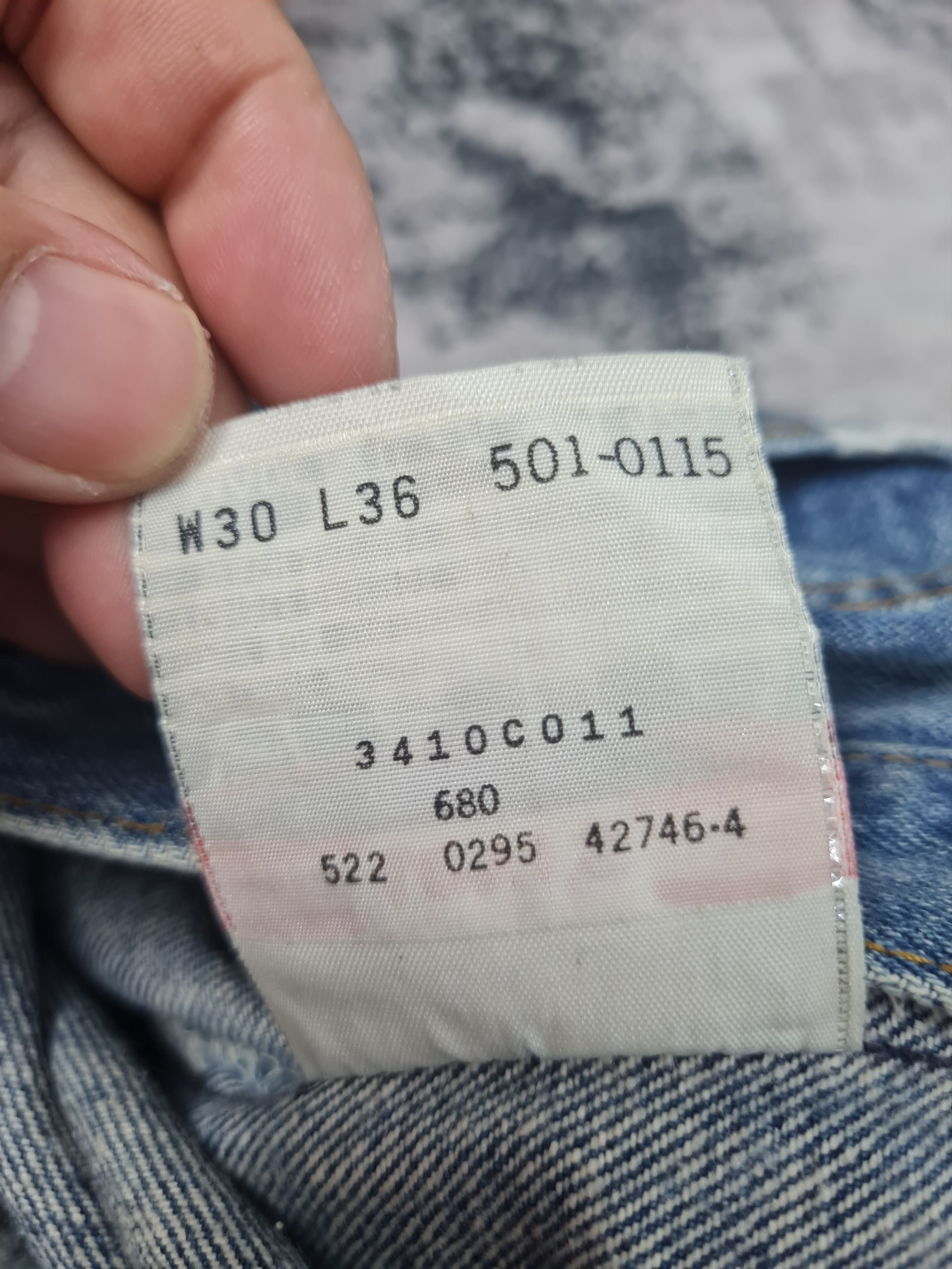 Levi's Vintage Clothing Vtg 90's LEVIS 501 Bleach Design Rust Jeans L0403 Size 30X31 Size US 30 / EU 46 - 19 Thumbnail