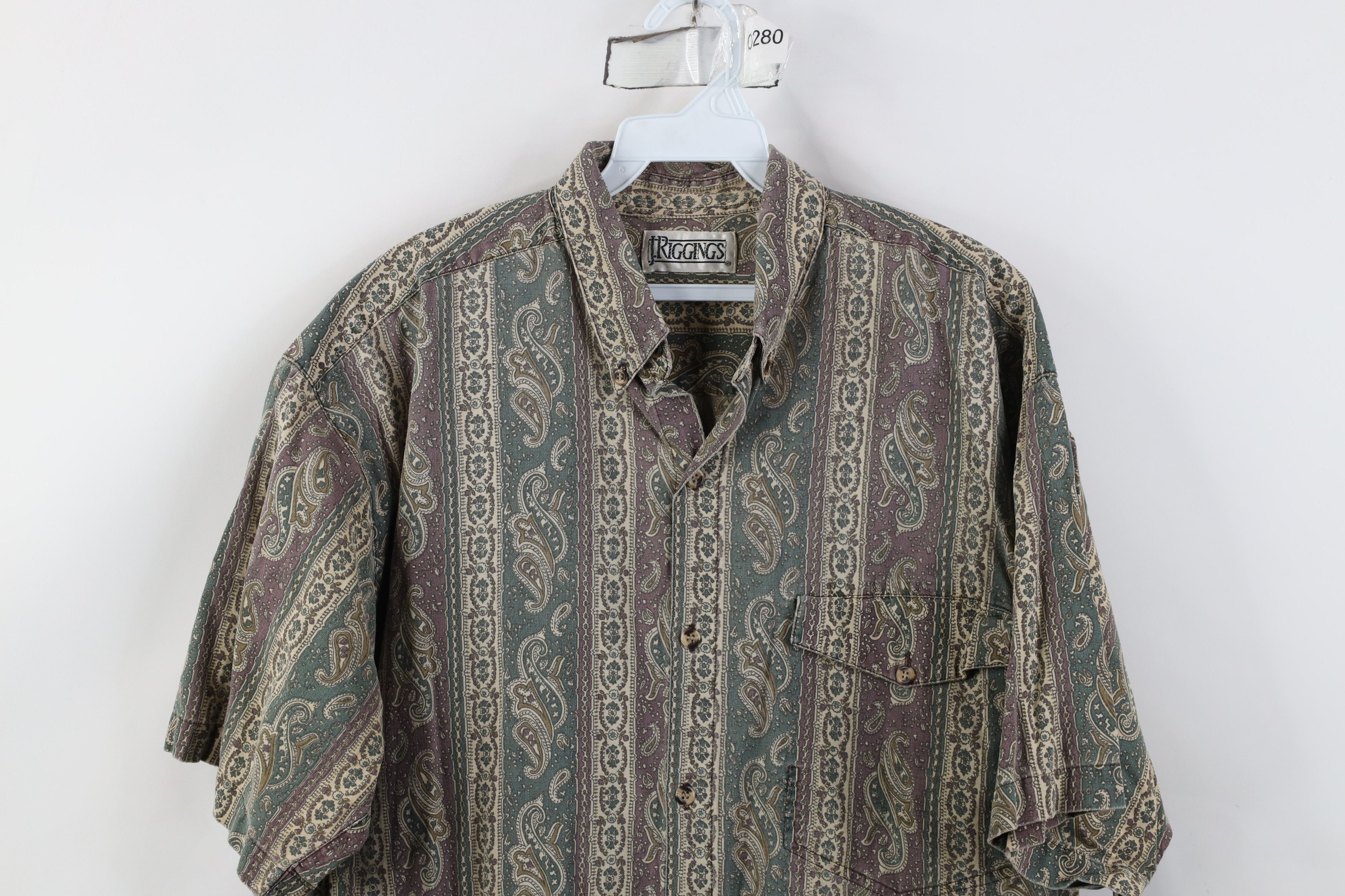 Vintage Vintage 90s Streetwear Short Sleeve Collared Button Shirt Size US L / EU 52-54 / 3 - 2 Thumbnail