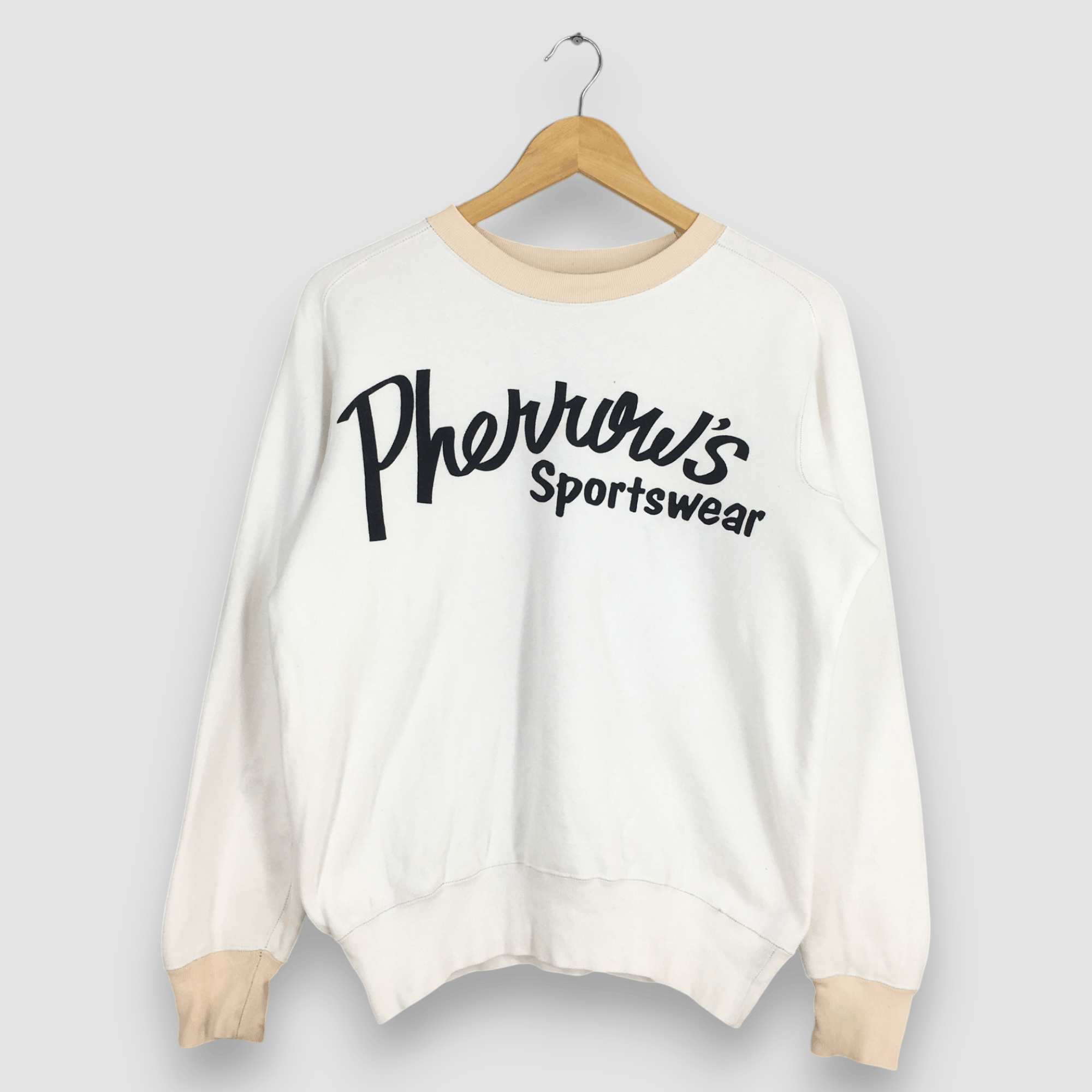 Japanese Brand × Pherrow's Vintage Pherrows Japan White Sweatshirt Medium Size US M / EU 48-50 / 2 - 1 Thumbnail
