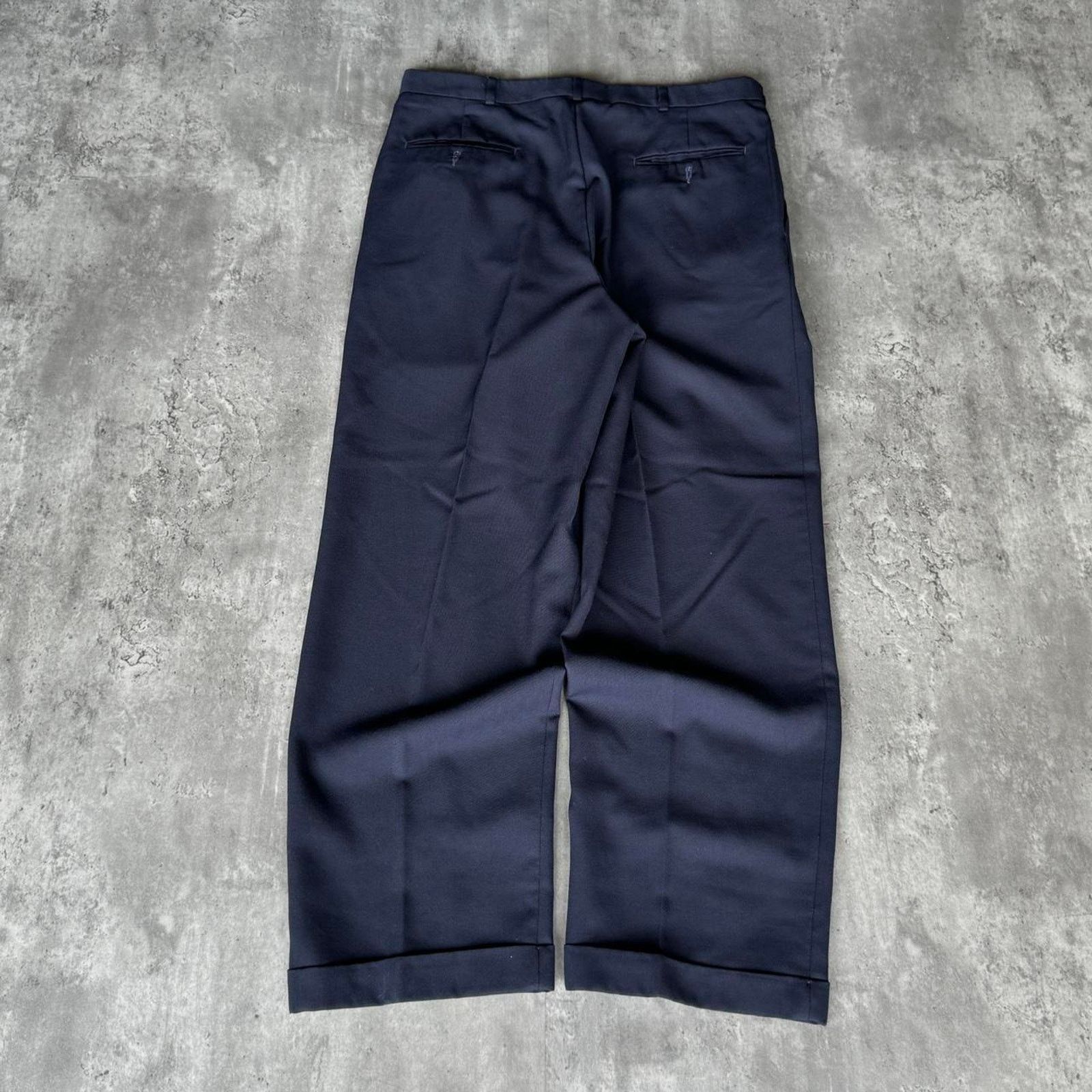 Vintage Vintage Y2K Navy Blue Relaxed Fit Casual Dress Pants Size US 35 - 2 Thumbnail
