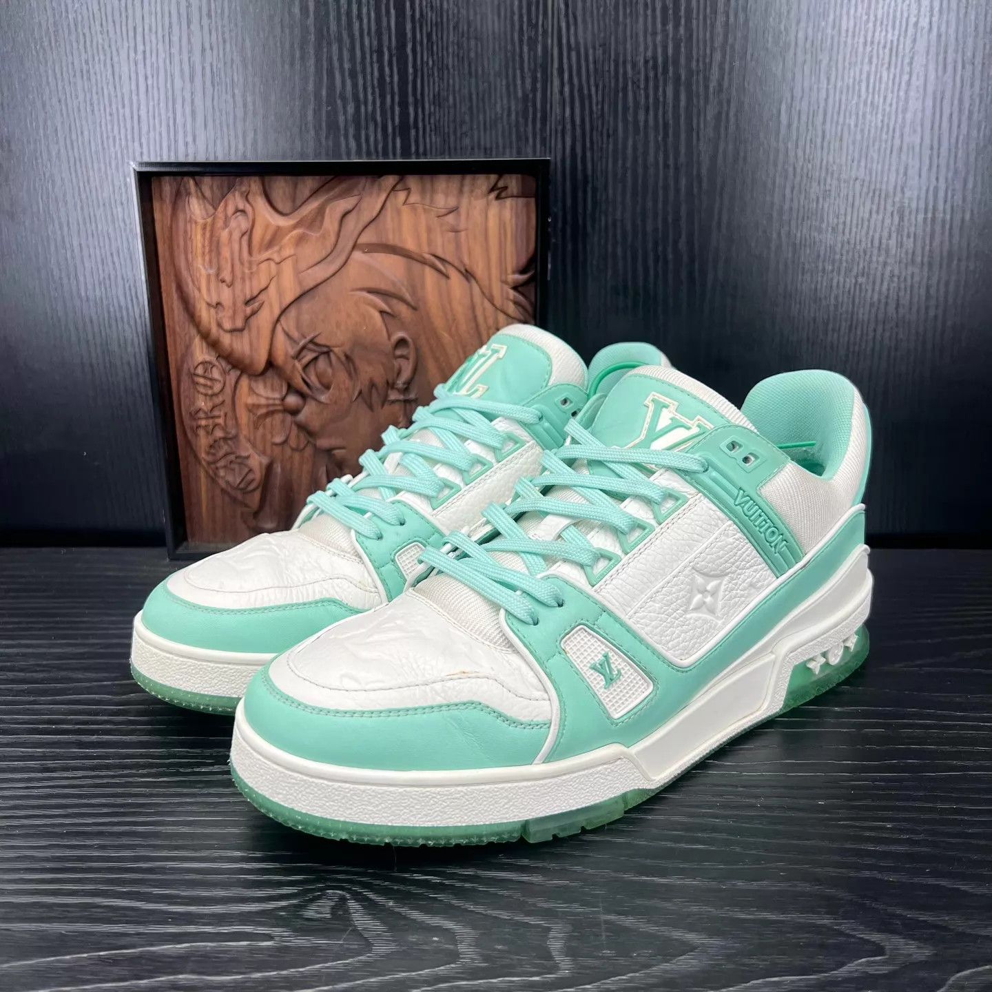 Louis Vuitton LV Trainer Tiffany UK7.5/41.5 Like New Worn 2x Size US 8.5 / EU 41-42 - 1 Thumbnail