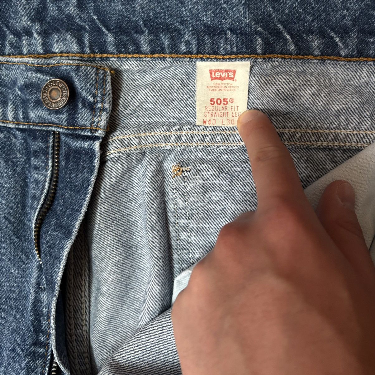Levi's Levi’s vintage 90s regular 505 blue denim jeans 38x29 Size US 38 / EU 54 - 4 Thumbnail