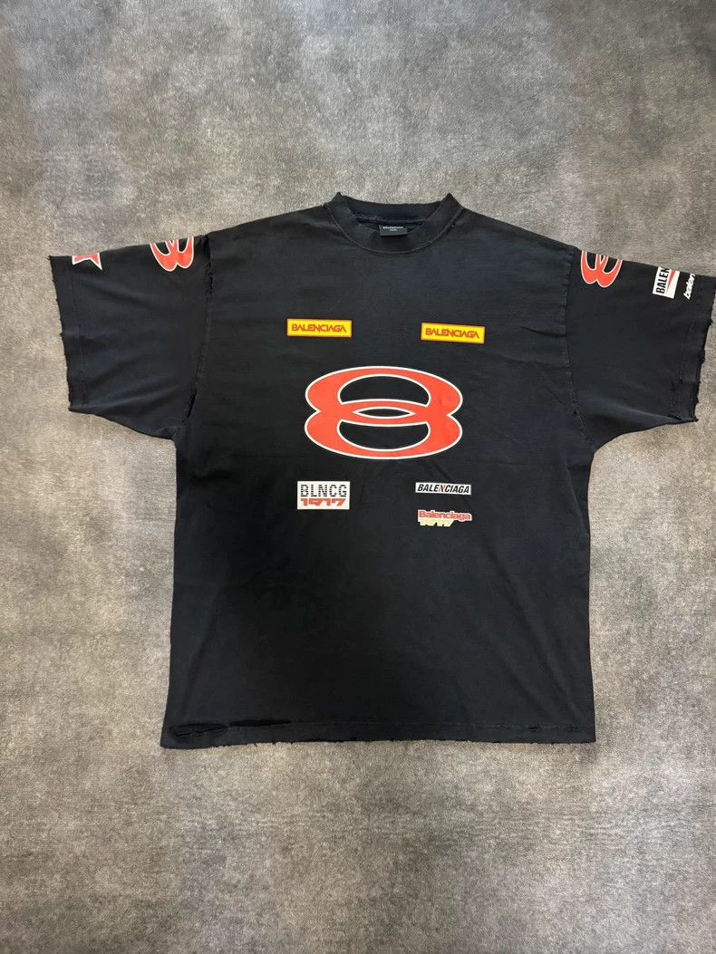 Balenciaga Balenciaga Black Logo printed cotton short sleeve T-shirt Size US S / EU 44-46 / 1 - 1 Thumbnail