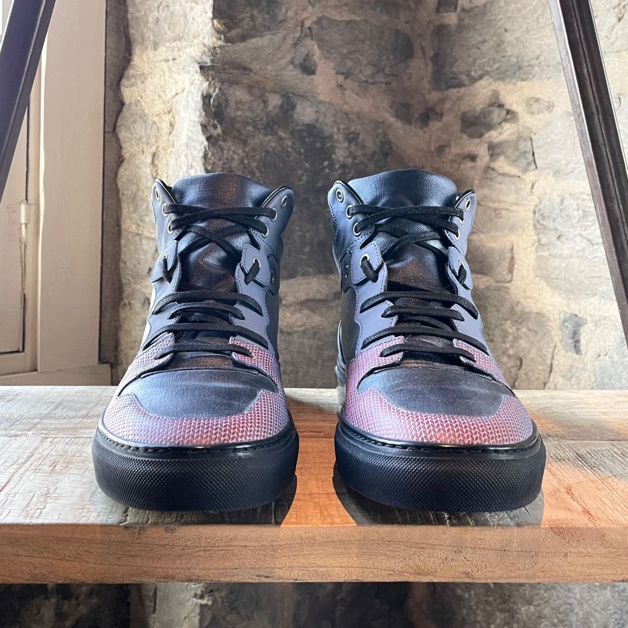 Balenciaga Balenciaga Multifabric Colourblock Coated High-Top Sneakers Size US 9 / EU 42 - 3 Thumbnail