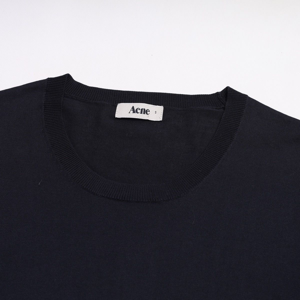 Acne Studios Acne Studios Navy Sweater Logo Pullover Cotton Size US S / EU 44-46 / 1 - 4 Thumbnail