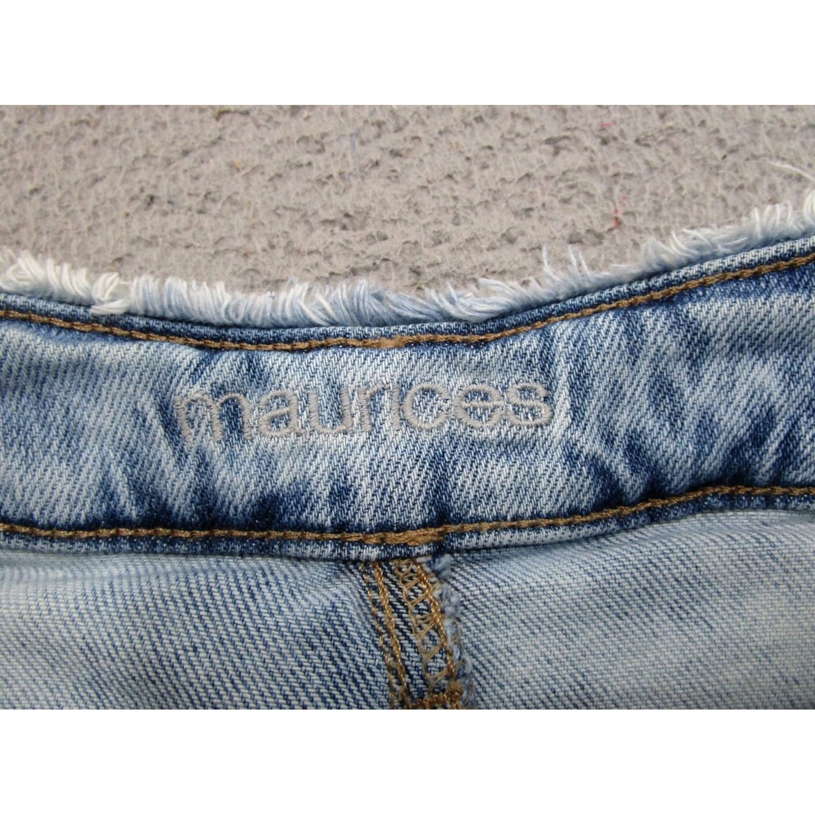 Vintage Maurices Denim Skirt Size 8 Blue Mini Straight Pocket Cotton Spandex Jeans Style Size 30" / US 8 / IT 44 - 2 Thumbnail