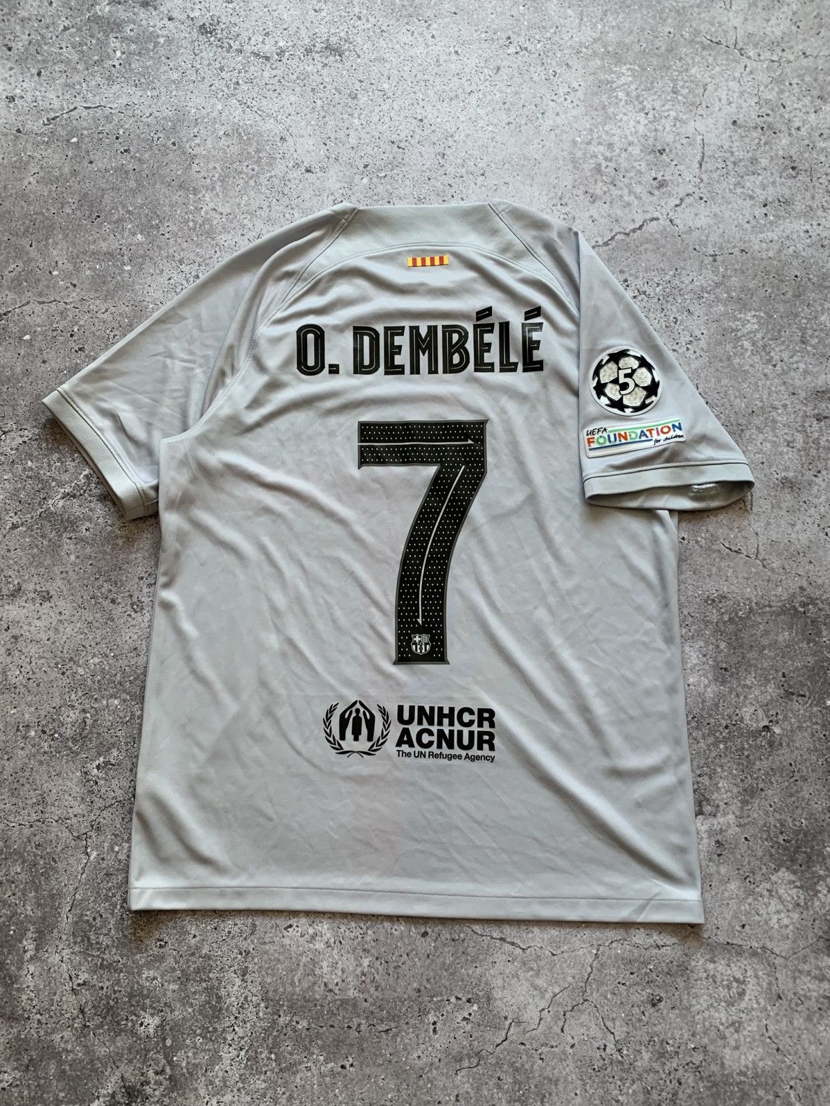 🔥NIKE BARCELONA 2022/23 UCL #7 DEMBELE SOCCER JERSEY SHIRT