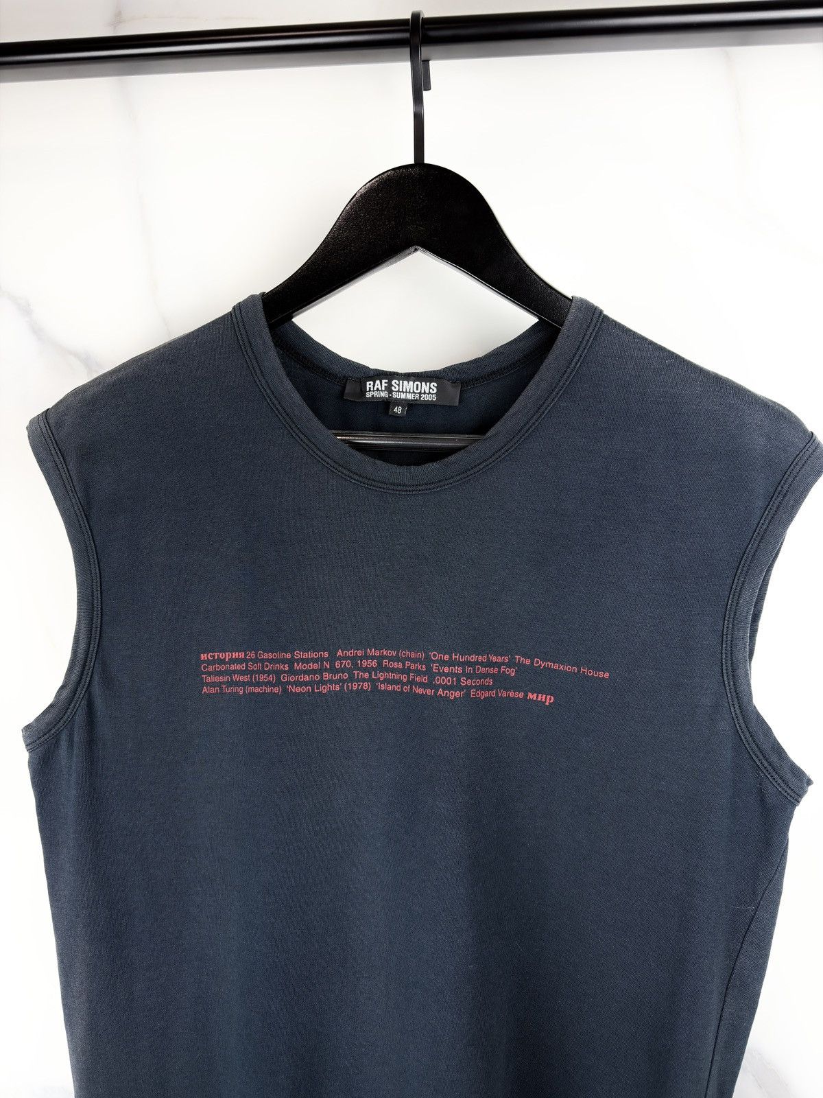 Raf Simons SS05 Raf Simons History Of The World Lightning Bolt Tank Top Size US M / EU 48-50 / 2 - 3 Thumbnail