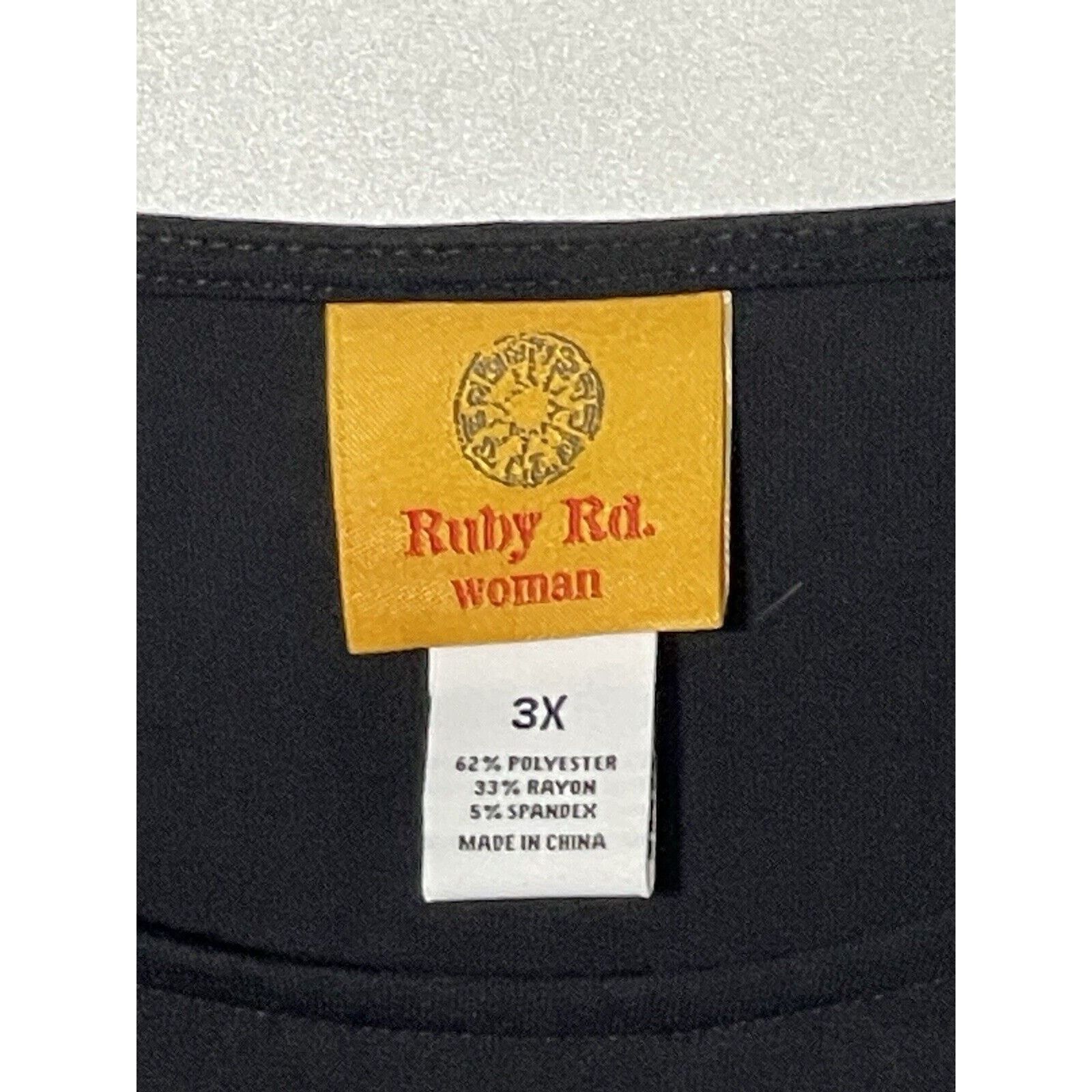 Other Ruby Road Womens Plus 3X Knit Top Embroidered Floral Sleeves Size 3XL / US 20-22 - 10 Thumbnail