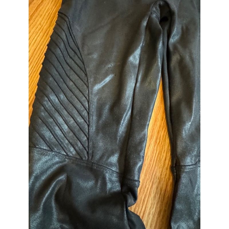 Spanx SPANX Faux Leather Moto Leggings in Black L Size 32" / US 10 / IT 46 - 5 Thumbnail