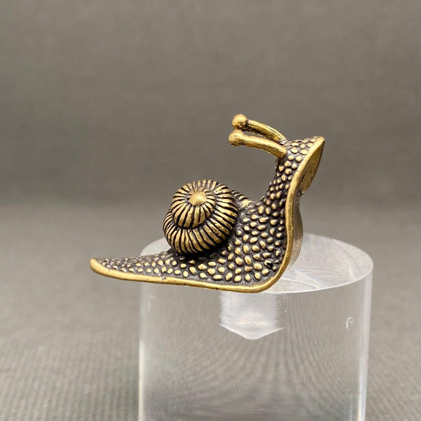 The Unbranded Brand Brass Snail Figurine Miniature Size ONE SIZE - 2 Thumbnail