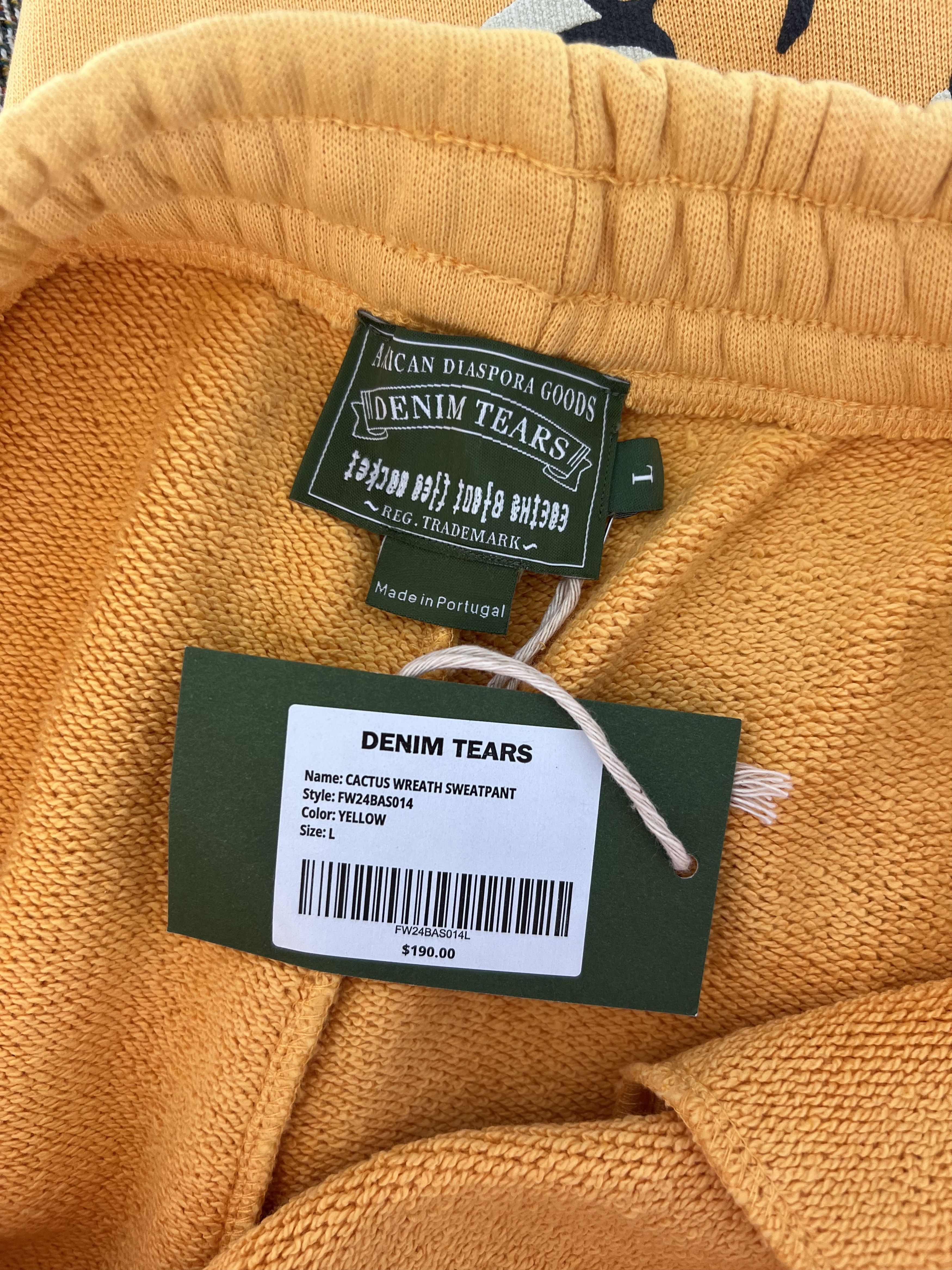 Cactus Plant Flea Market × DENIM TEARS CPFM Denim Tears Cotton Wreath Sweatsuit in Yellow Size US L / EU 52-54 / 3 - 15 Thumbnail