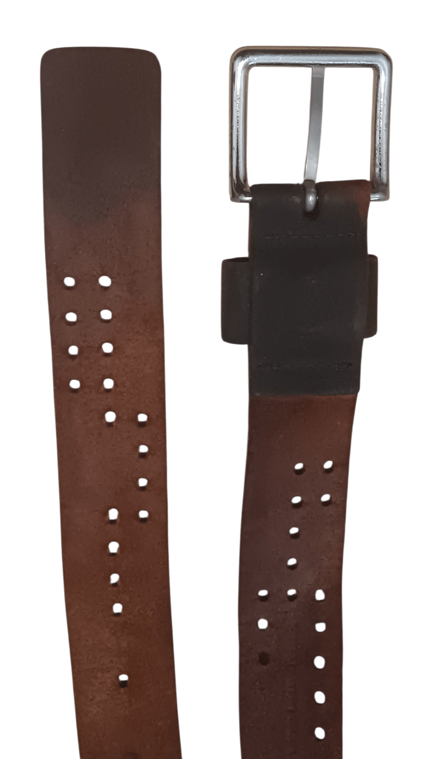 Issey Miyake 🔥 ISSEY MIYAKE ACCESSORIES PERFORATED DESIGN LEATHER BELT Size 34 - 3 Thumbnail
