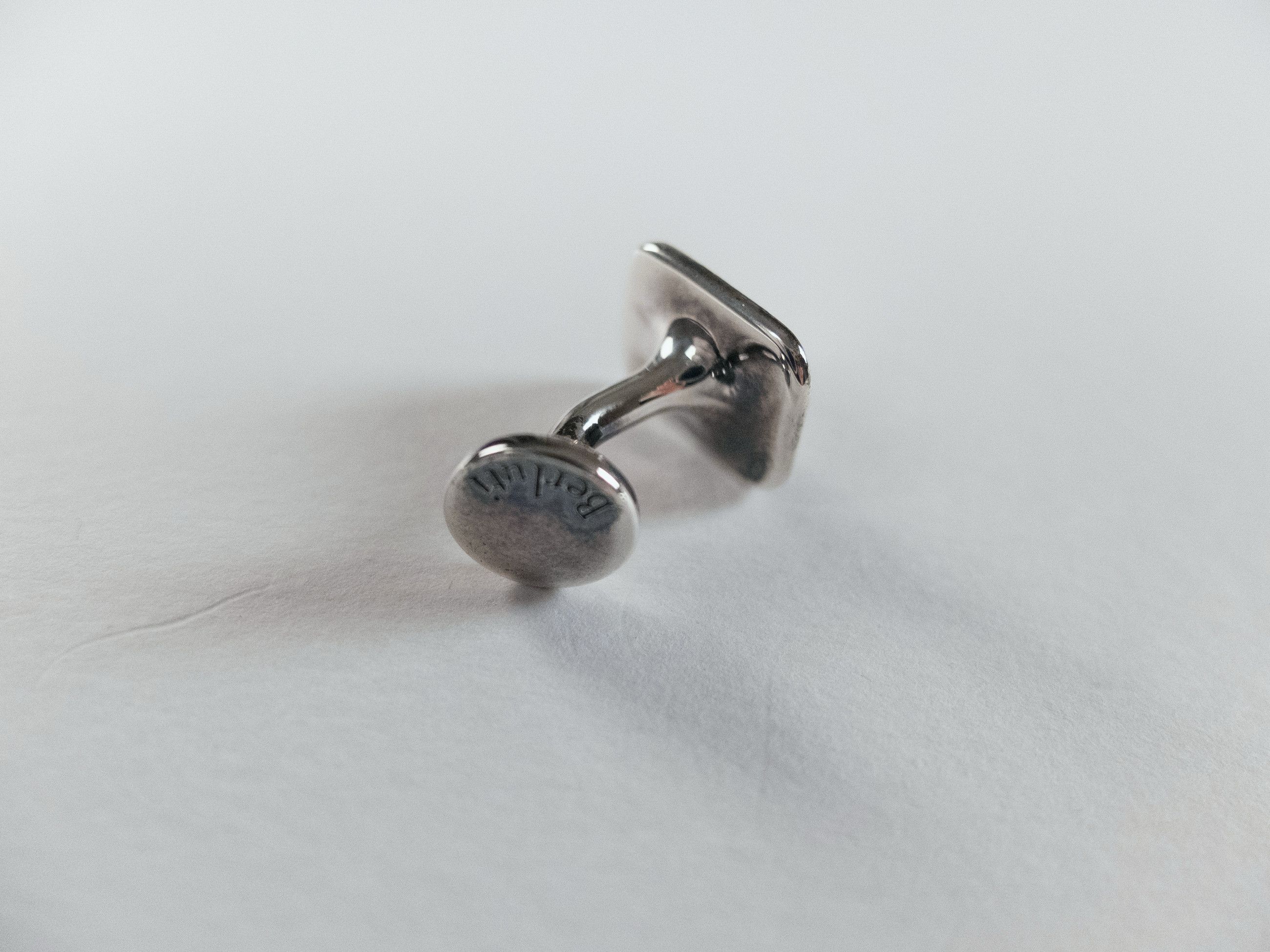 Berluti BERLUTI Paris Scritto engraved silver cufflinks Italy Size ONE SIZE - 4 Thumbnail