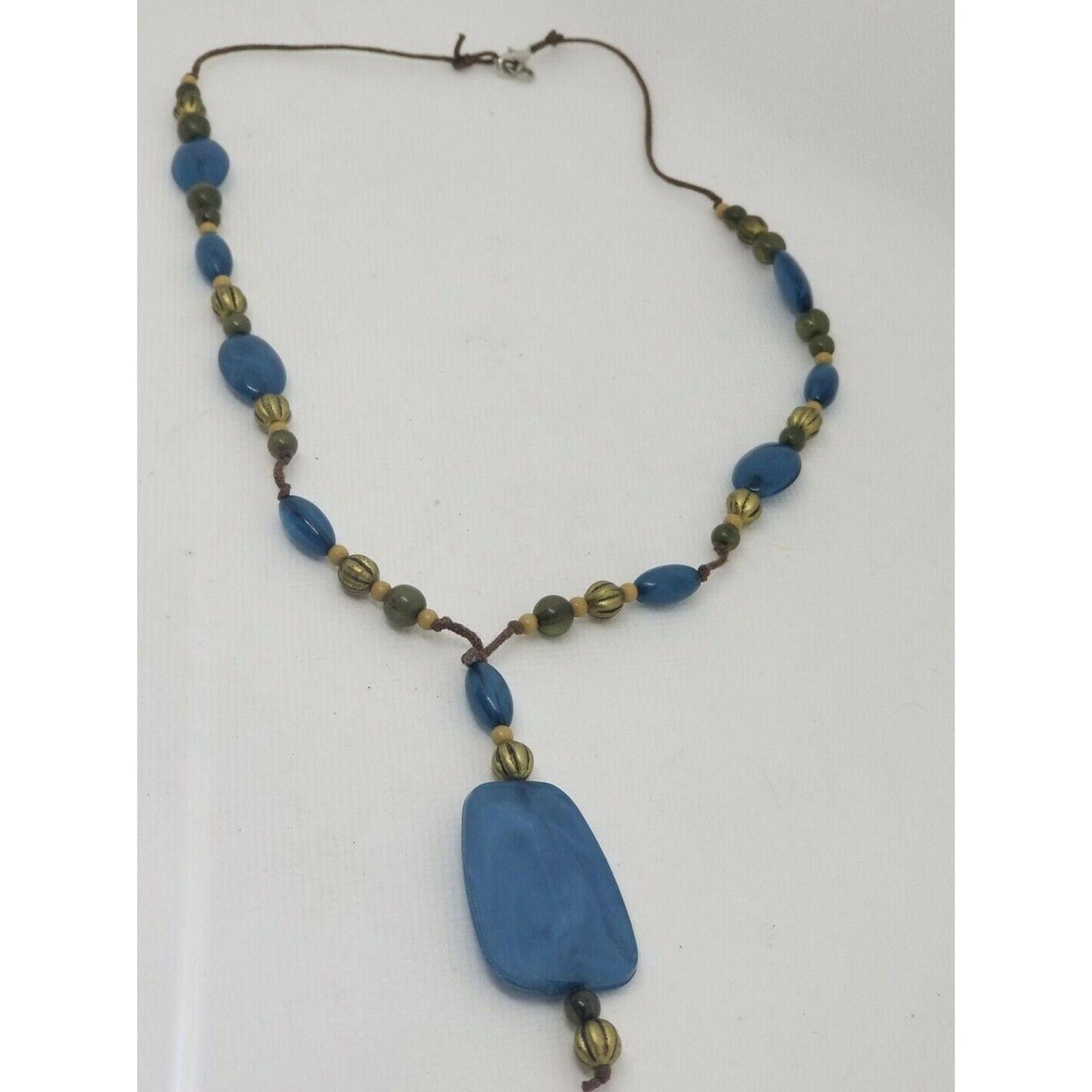 Handmade Handmade Necklace turquoise aqua teal beads Big Long Size ONE SIZE - 7 Thumbnail