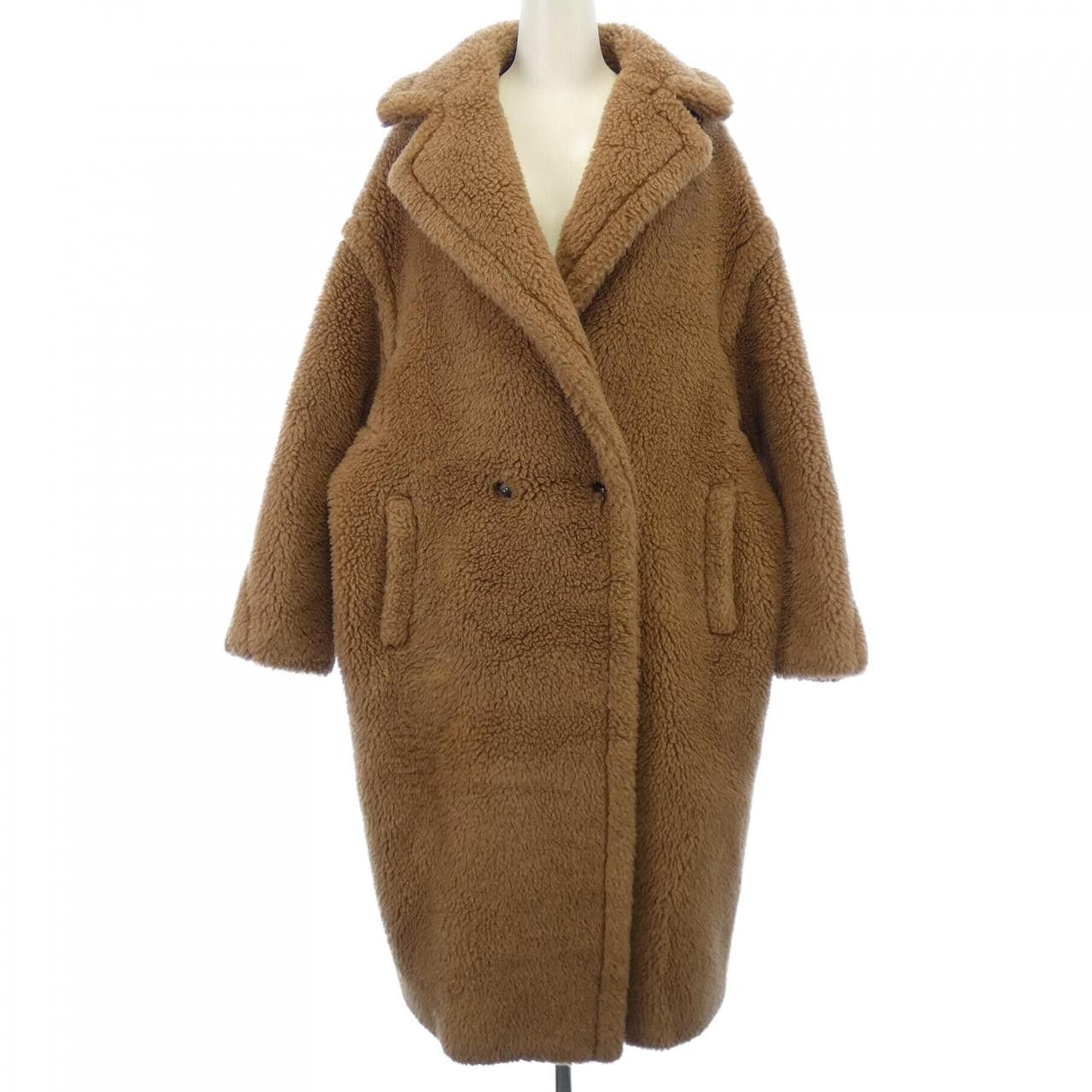 Max Mara Max Mara Max Mara TEDDY Camel Silk Coat Fur Outerwear DUTY FREE for USA Size ONE SIZE - 1 Thumbnail