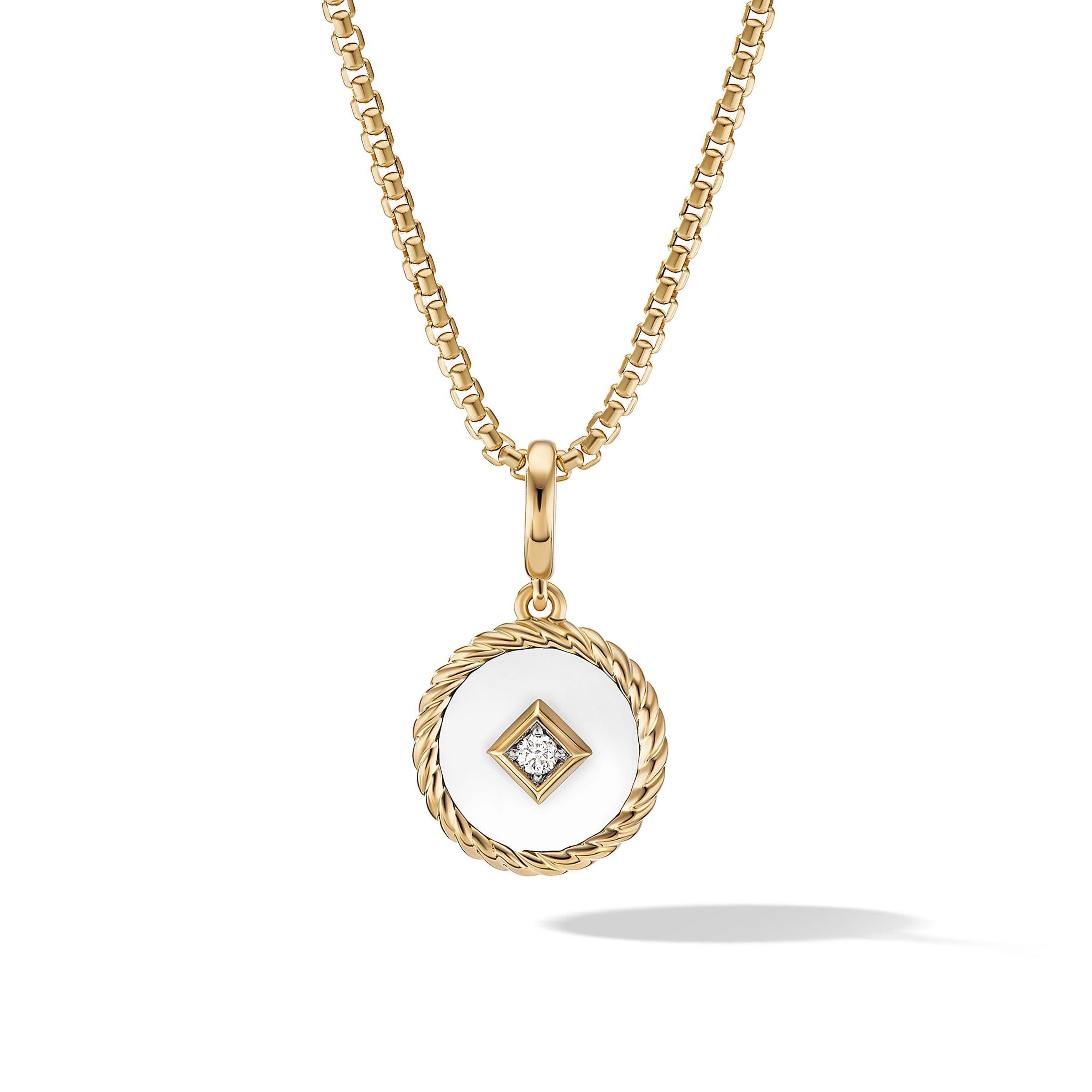 David Yurman o1w1db10525 D17242D Charm in 18K Gold with Enamel & Diamond Size ONE SIZE - 1 Thumbnail