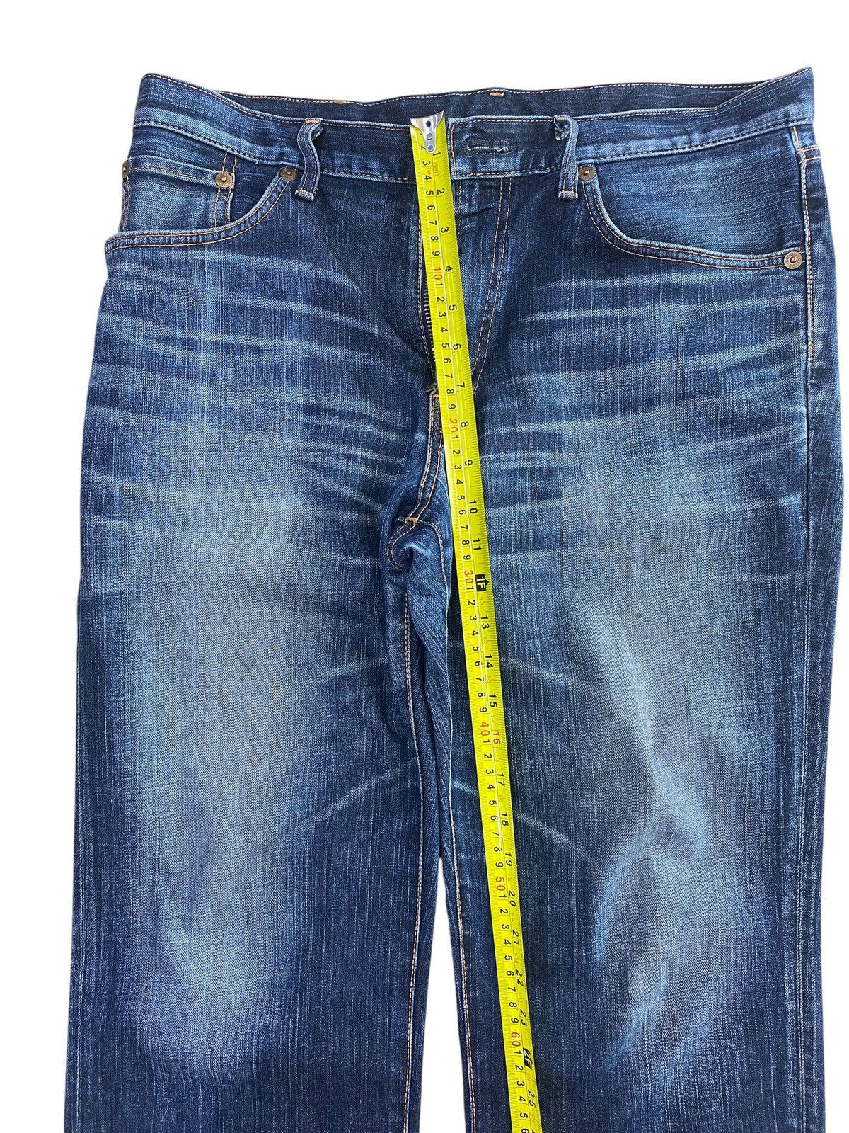 Edwin Edwin 504 Whiskers Faded Wash Style Loose Jeans Size US 34 / EU 50 - 6 Thumbnail