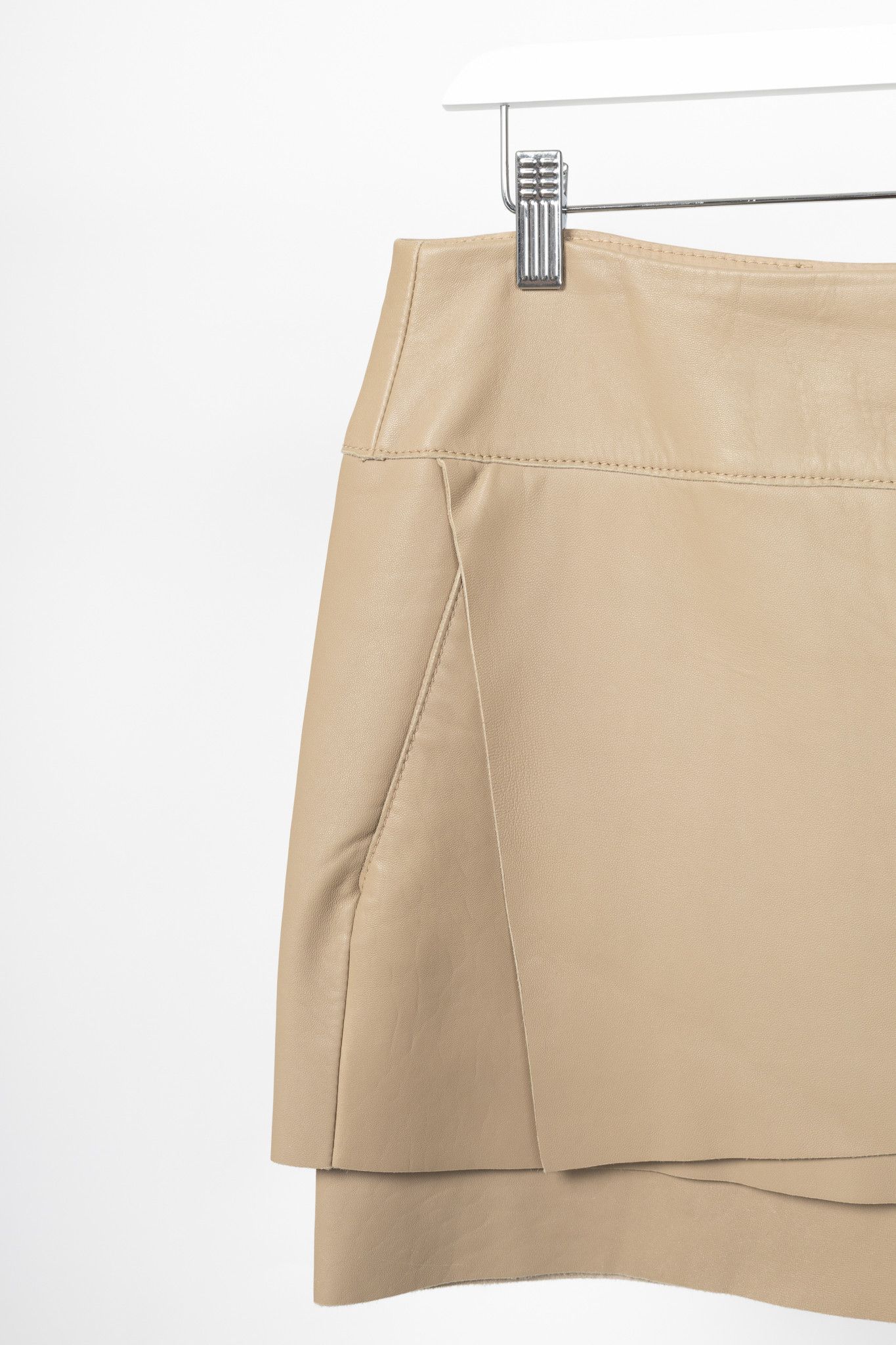 Helmut Lang Helmut Lang AW14 Field Petal Leather Asymmetrical Mini Skirt Size 28" / US 6 / IT 42 - 4 Thumbnail