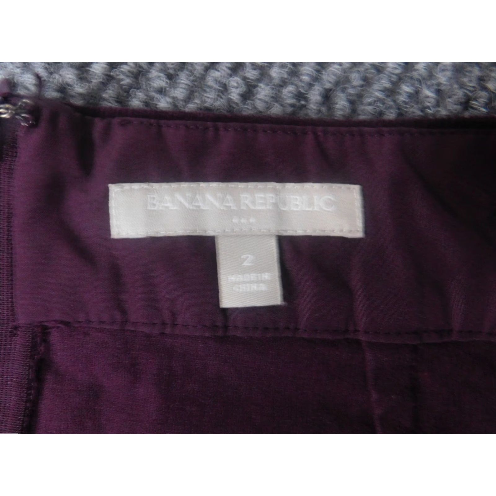 Banana Republic **Purple Zip A-Line Skirt** User: **A-Line Purple Zip Skirt** Size 26" / US 2 / IT 38 - 6 Thumbnail