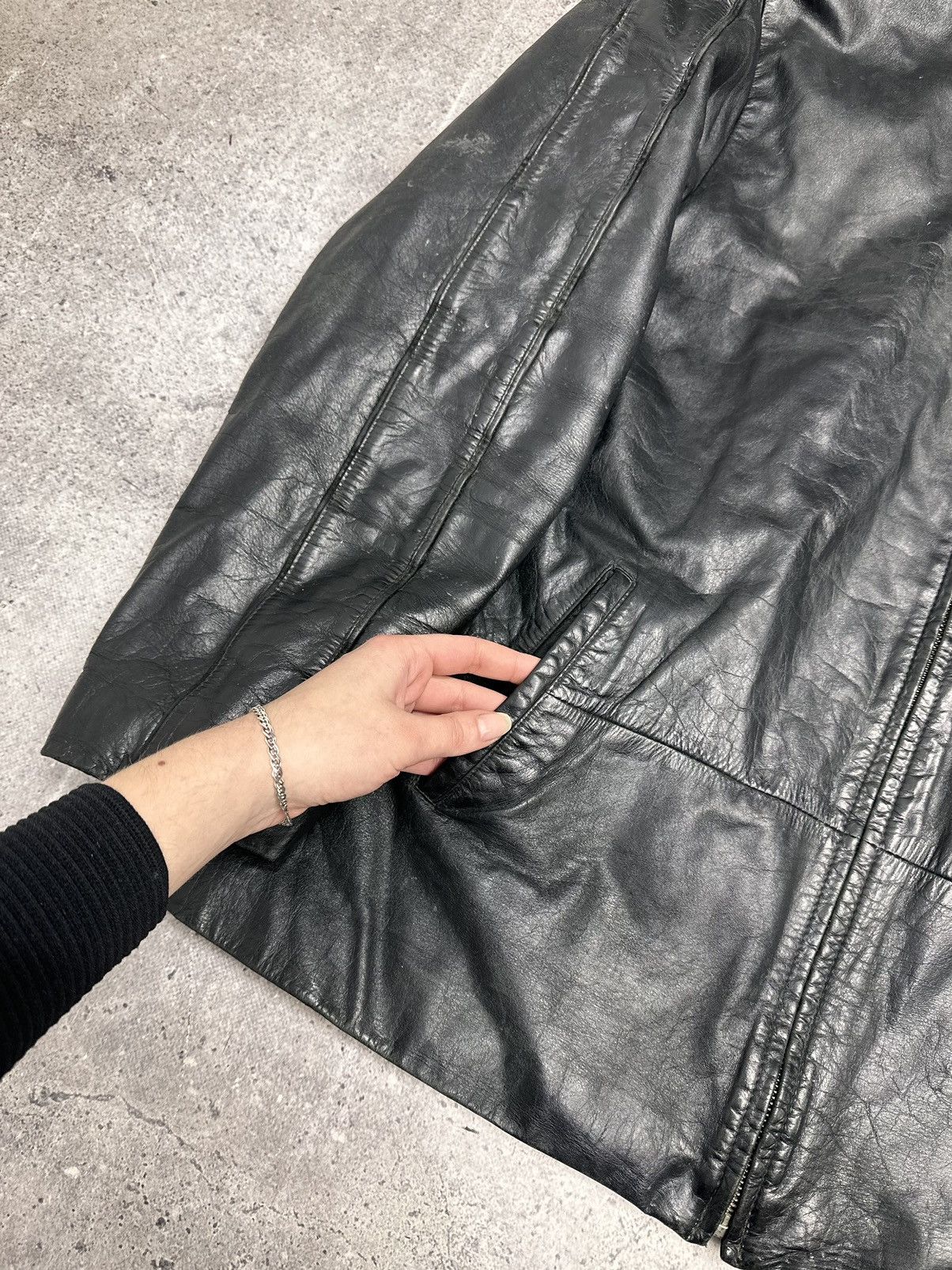 14th Addiction Vintage Leather Jacket Diesel Style Avantgarde IfSixWasNine Size US M / EU 48-50 / 2 - 6 Thumbnail