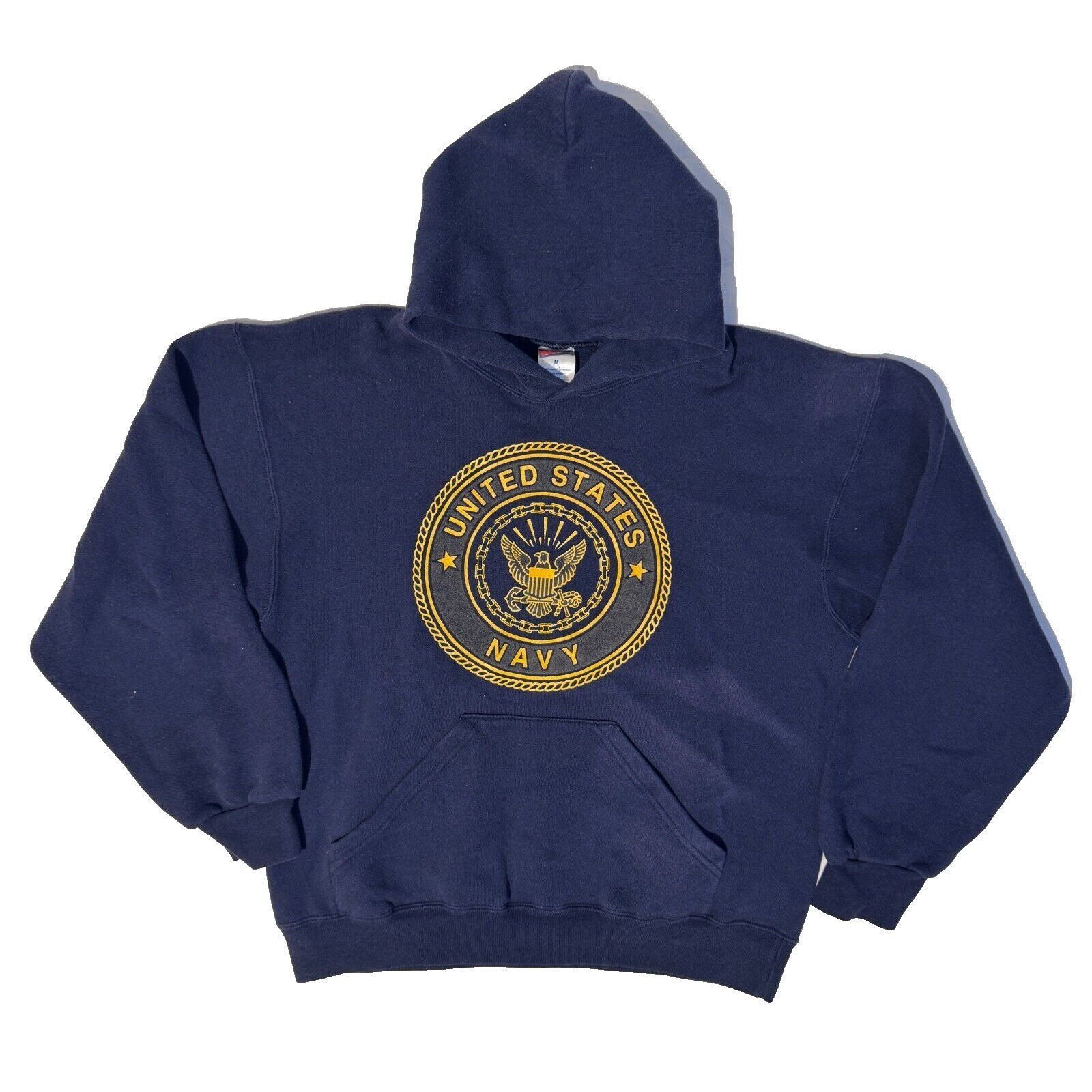 Soffe Vintage 1990s United States Navy Graphic Hoodie - M Reflecti Size US M / EU 48-50 / 2 - 2 Thumbnail