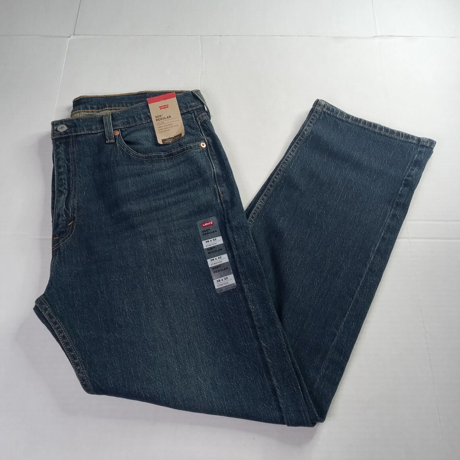 Levi's Levi's 505 Regular Jeans Men's 38x32 Blue Straight Leg Size US 38 / EU 54 - 1 Thumbnail
