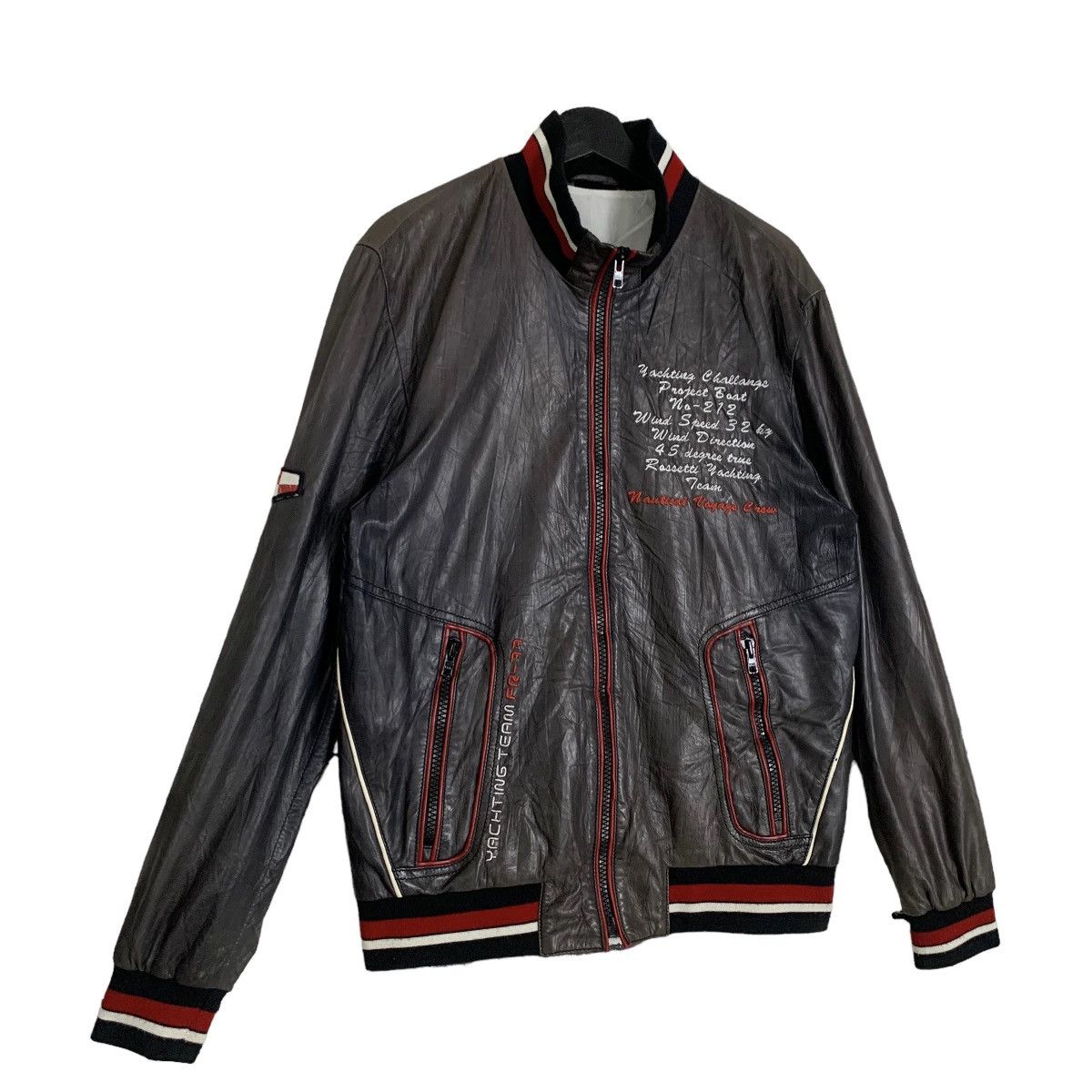 Vintage Franco Rossetti Racing Genuine Leather Jacket Size S