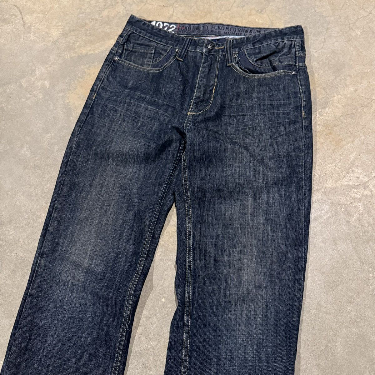 Ecko Unltd. Vintage 2000s Ecko Unltd Faded Embroidered Jeans ERD Grunge Size US 34 / EU 50 - 7 Thumbnail