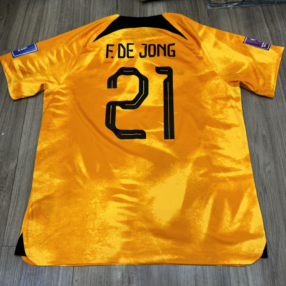 Nike Holland WC2022 home shirt #21 F.de jong Size US XL / EU 56 / 4 - 2 Thumbnail