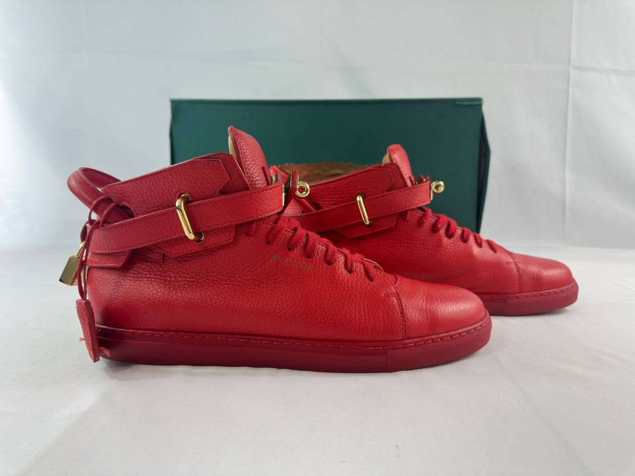 Buscemi Buscemi 100mm Padlock Detail High Top Leather