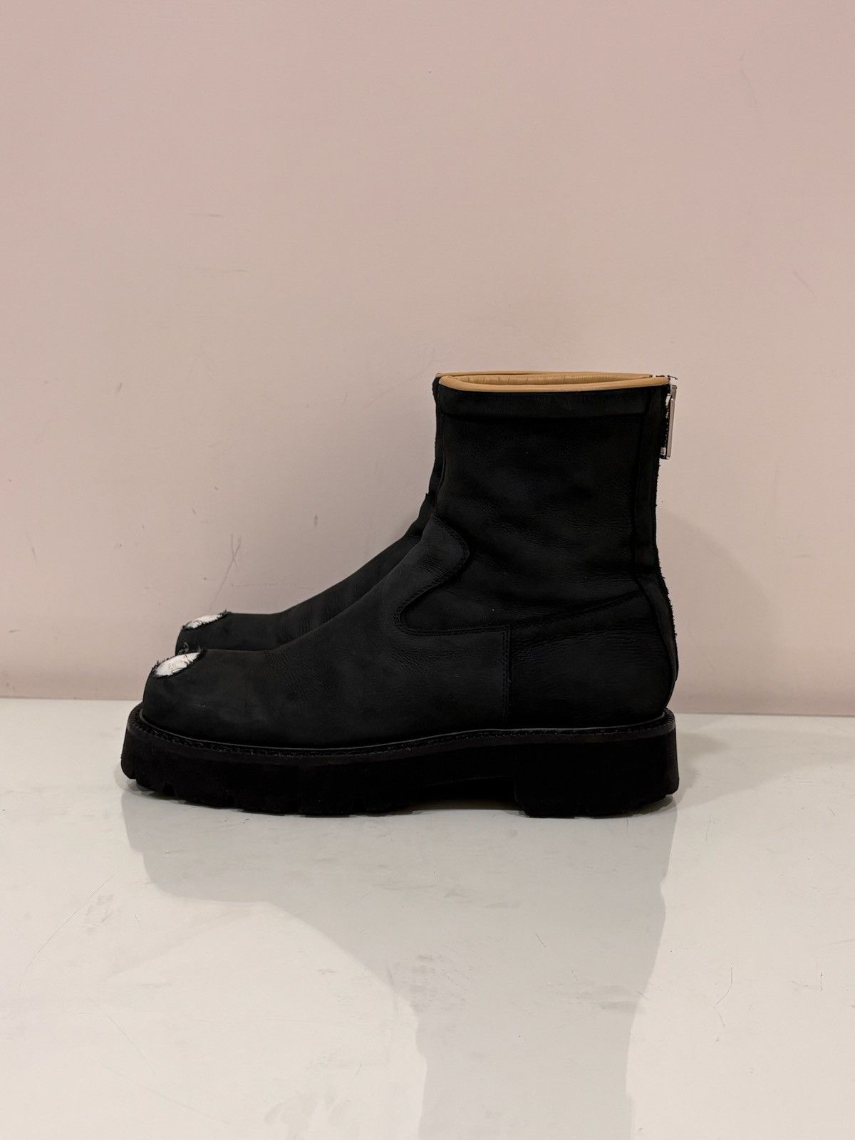 Maison Margiela Maison Margiela MM6 Distressed Scuffed Toe Leather Zipper Size US 10.5 / EU 43-44 - 3 Thumbnail