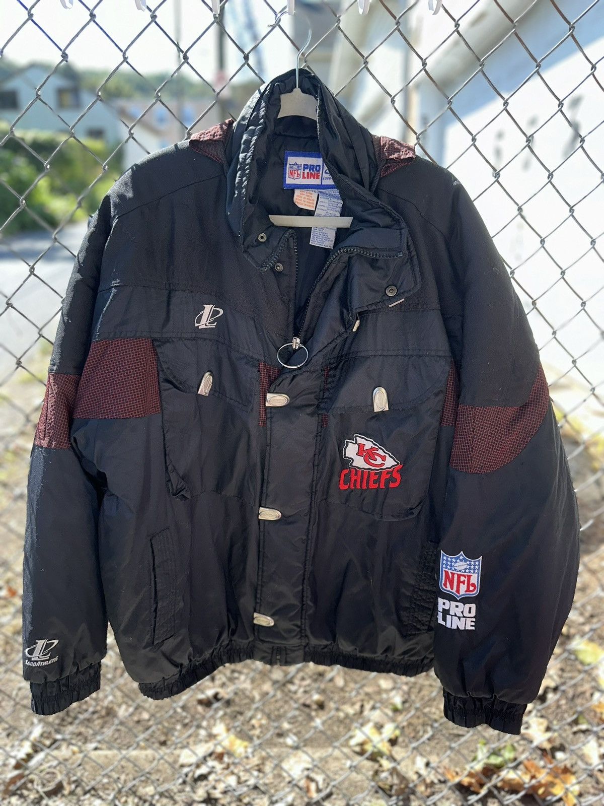 VINTAGE 90s Kansas City Chiefs Jacket Pro Line NFL Puffer