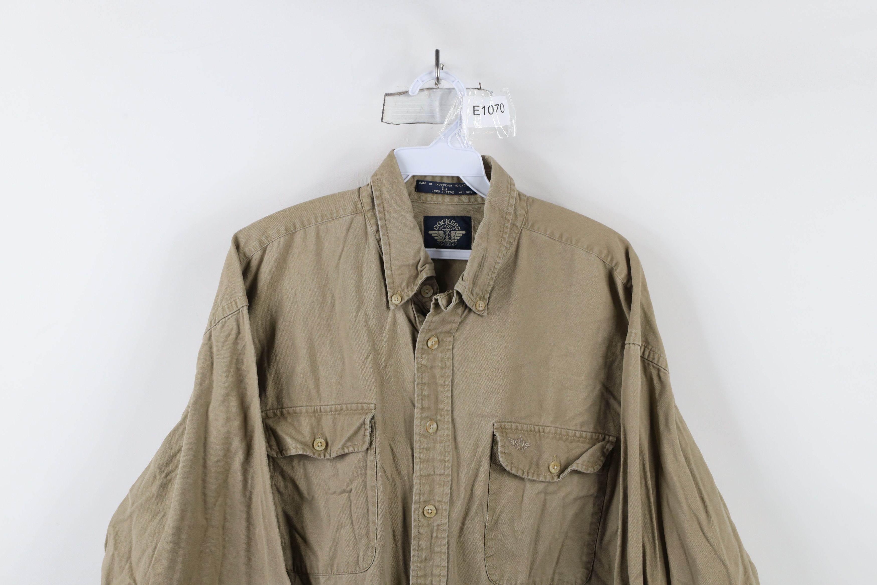 Vintage Vintage 90s Streetwear Military Collared Button Down Shirt Size US L / EU 52-54 / 3 - 2 Thumbnail