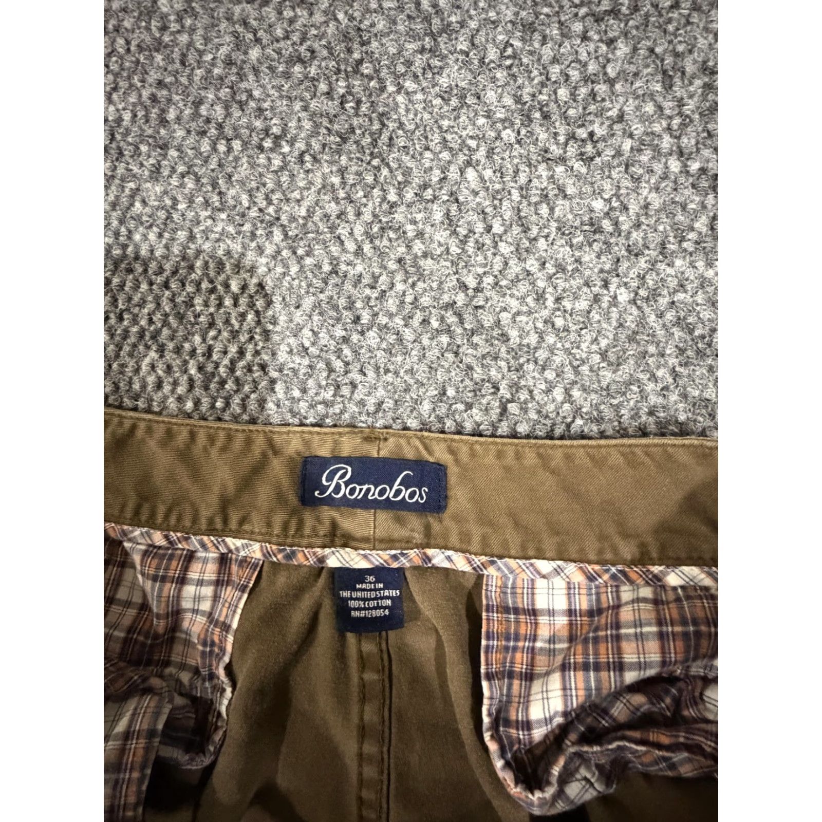 Bonobos Bonobos Pants Mens 36x30 Brown Canvas Chino Cuffed Straight Leg Cotton Casual Business Size US 36 / EU 52 - 4 Thumbnail