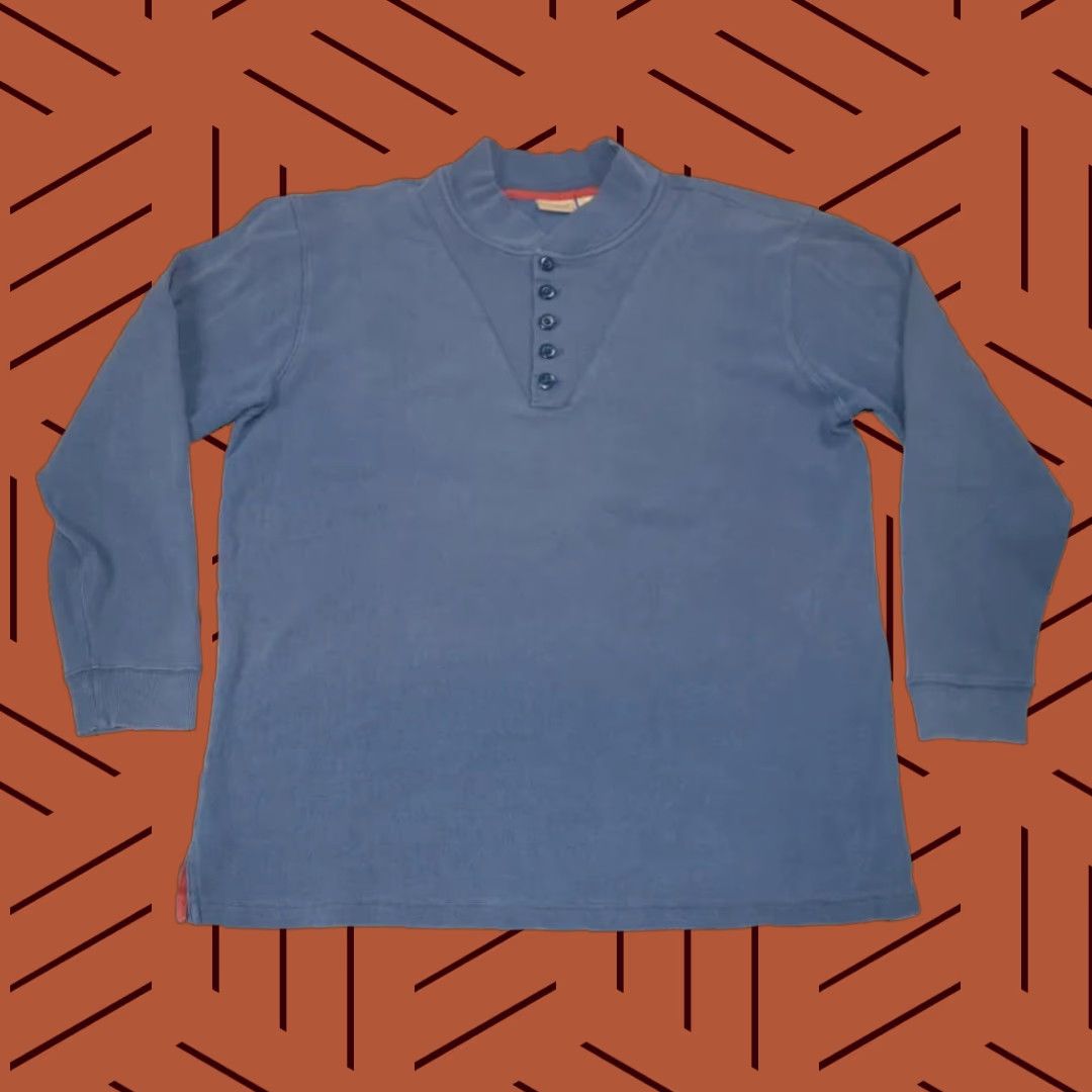 Vintage VINTAGE L.L. BEAN Men’s Knit Sweater Fisherman Crewneck Long Sleeve Solid Blue Medium Size US L / EU 52-54 / 3 - 1 Thumbnail