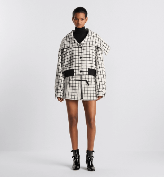 Dior o1w1db11225 451P37 Mini Skirt in White/Black Size 26" / US 2 / IT 38 - 4 Thumbnail
