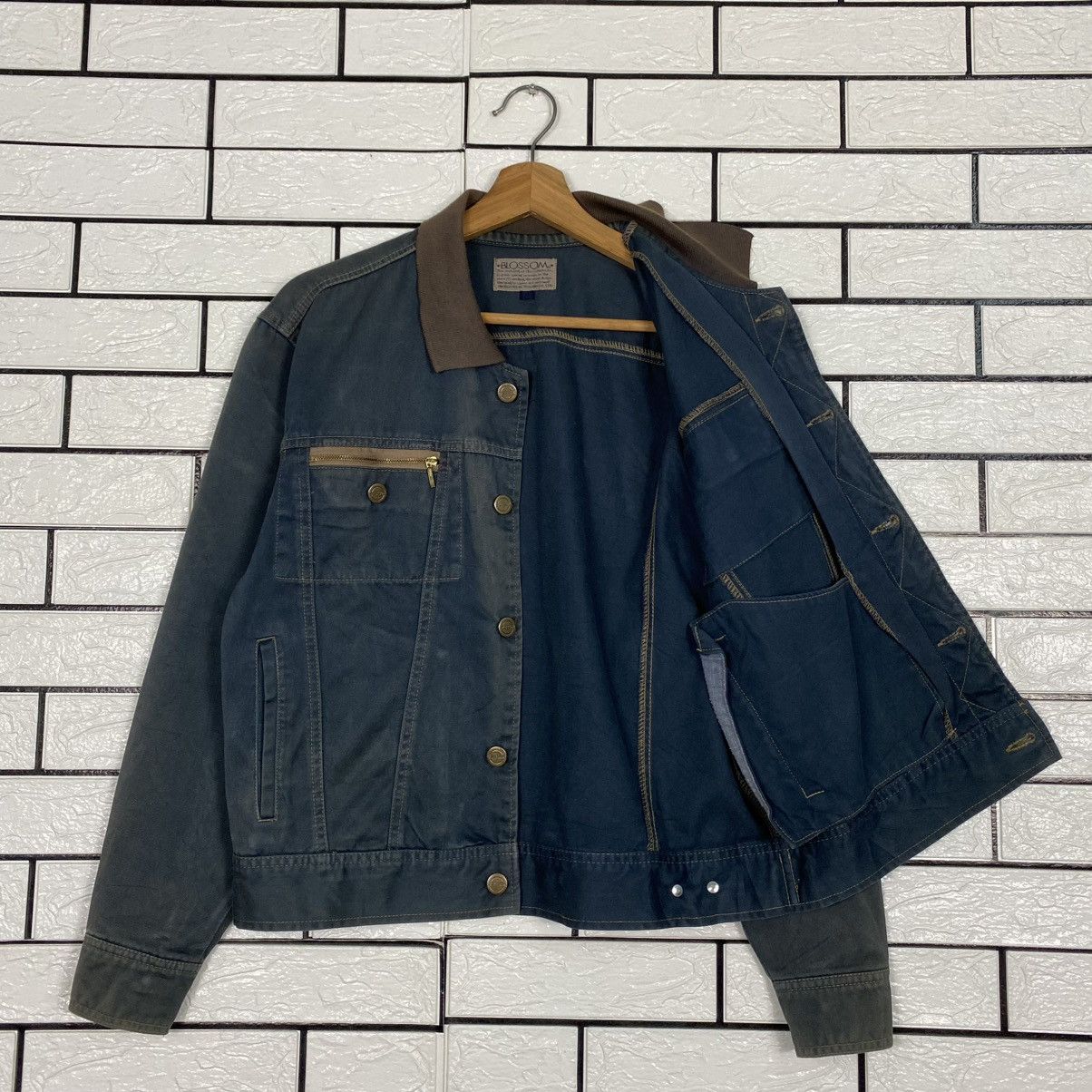Issey Miyake 🔥CROPPED HUNTING JACKET BUTTON BLOSSOM DUCK CANVAS Size US M / EU 48-50 / 2 - 14 Thumbnail