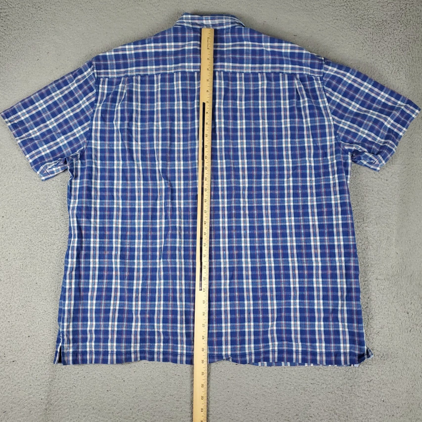 Tommy Bahama Tommy Bahama Shirt Mens 2XL Blue Plaid Silk Button Up Short Sleeve Size US XXL / EU 58 / 5 - 3 Thumbnail