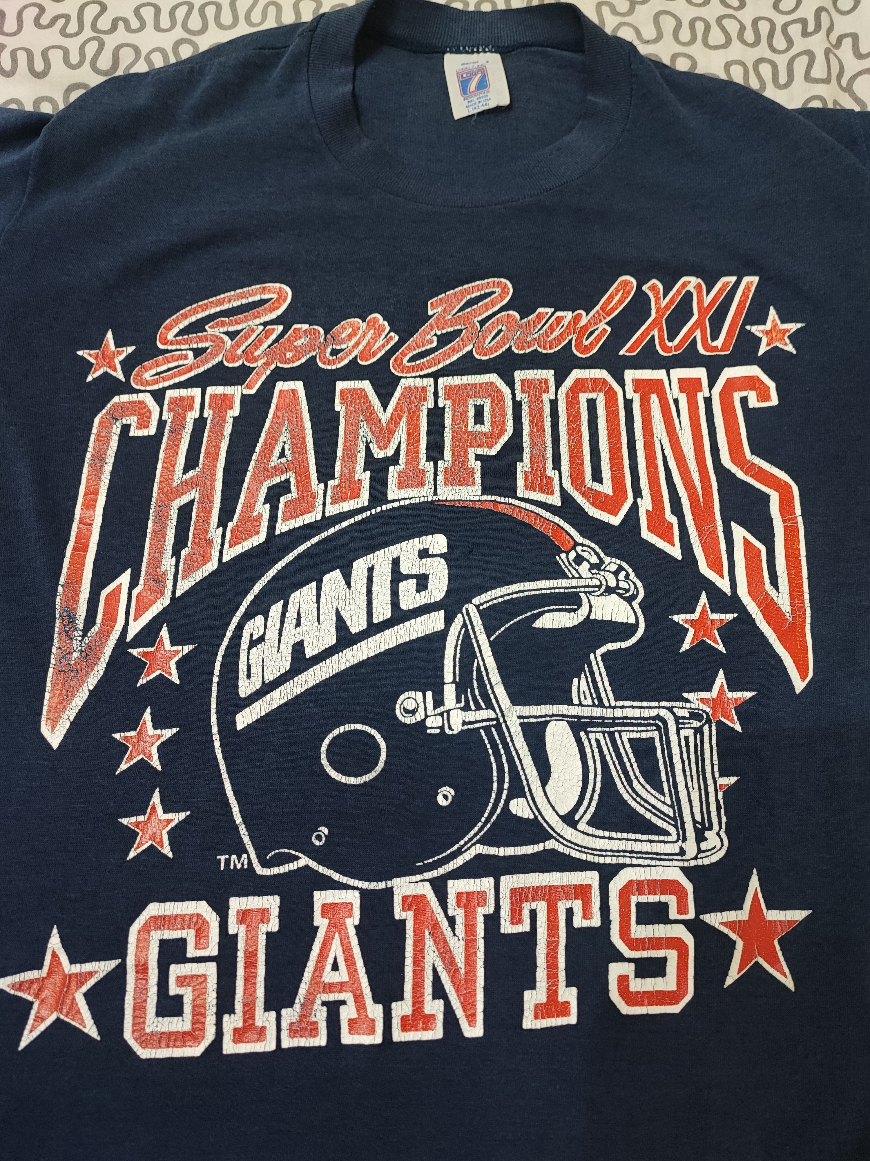 Logo 7 × NFL × Vintage Vintage 80’s Super Bowl XX1 Championship Giants T-Shirt Size US L / EU 52-54 / 3 - 2 Thumbnail