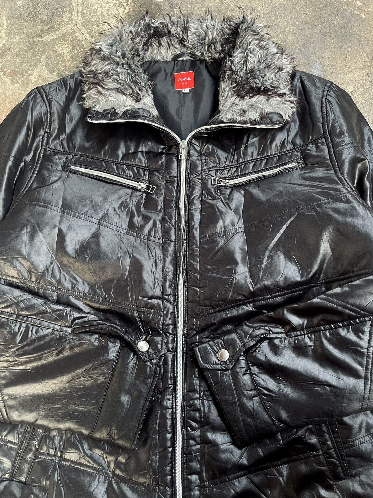 KMRii 2000s JAPANESE AVAIL FUR PUFFER JACKET GOTHIC PUNK STYLE Size US L / EU 52-54 / 3 - 9 Thumbnail