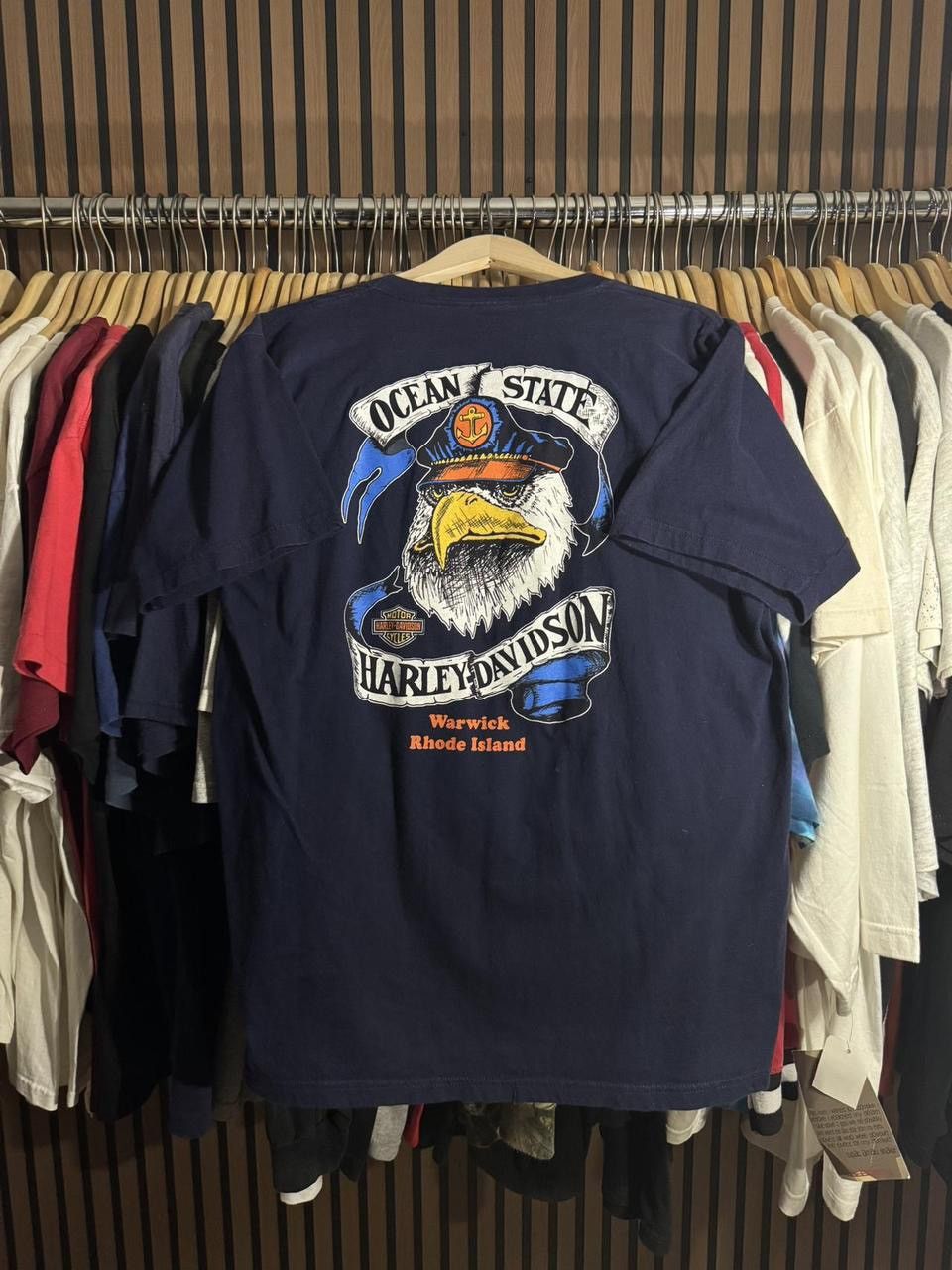 Harley Davidson Y2K (Year 2003) Warwick, Rhode Island Harley Davidson Tee Size US L / EU 52-54 / 3 - 5 Thumbnail