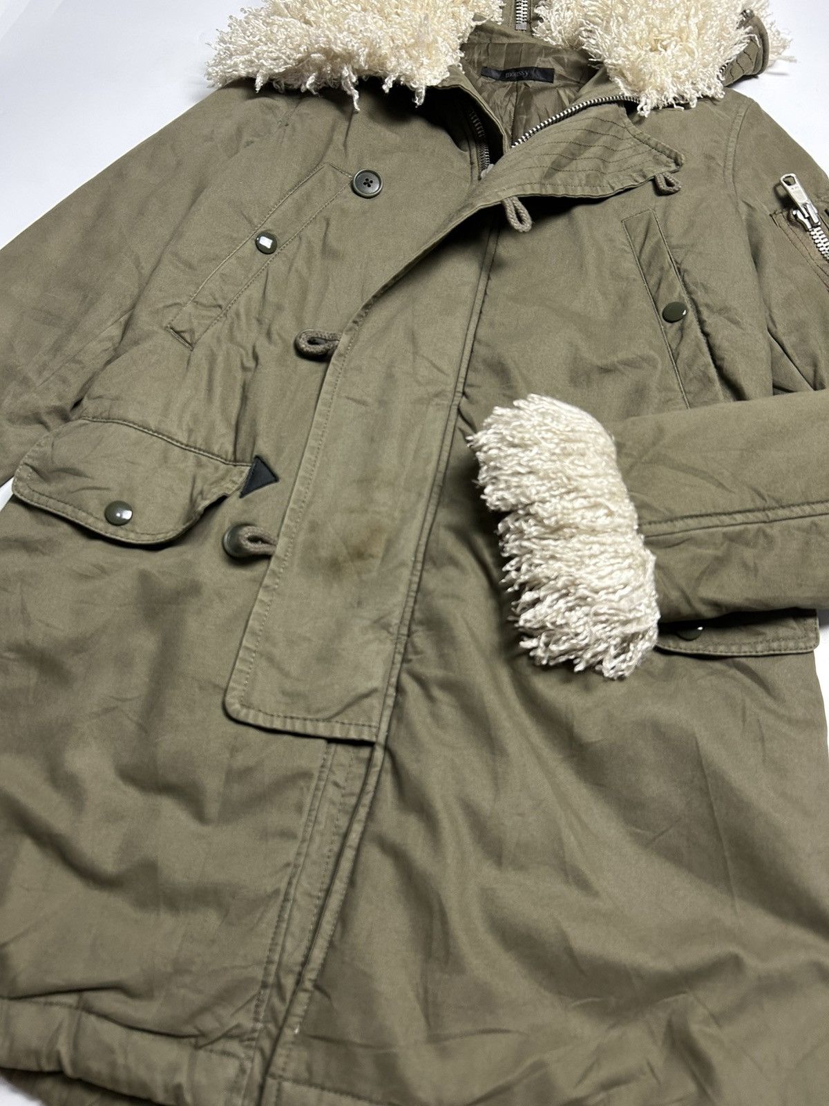 Japanese Brand × MOUSSY MOUSSY FAUX FUR HOODIE MULTI POCKET PARKA STYLE JACKET Size S / US 4 / IT 40 - 3 Thumbnail