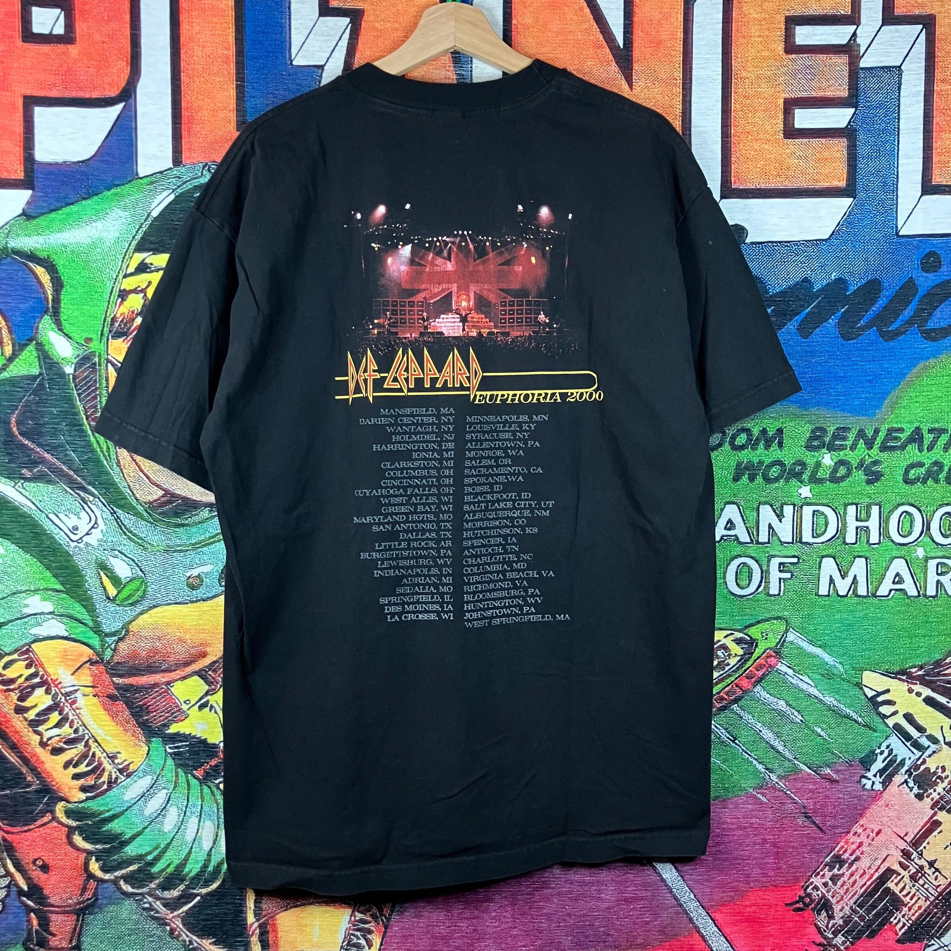 Def Leppard × Vintage Vintage Y2K Def Leppard ‘Euphoria 2000’ Band Tee Size XL Size US XL / EU 56 / 4 - 2 Thumbnail