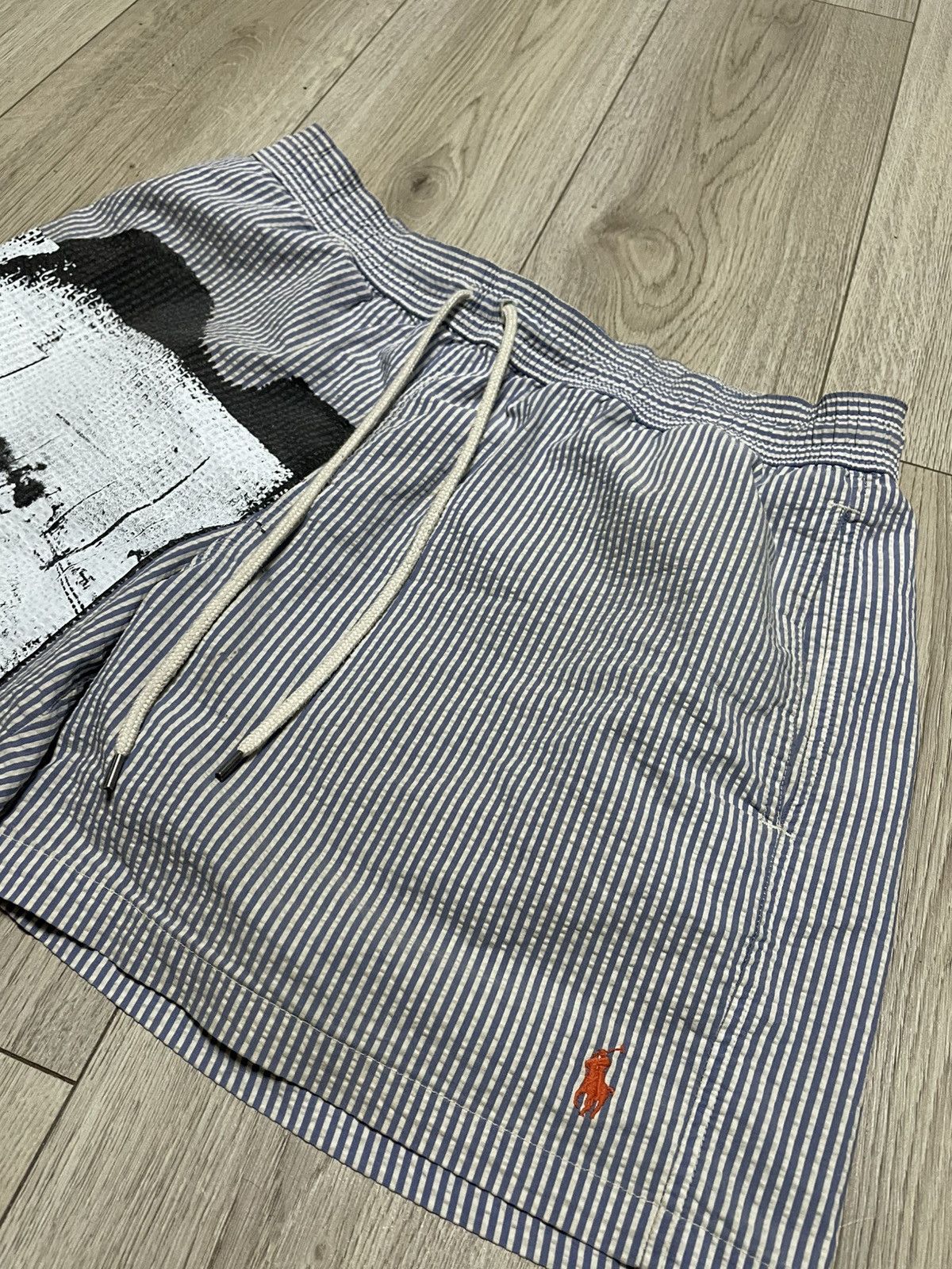 Polo Ralph Lauren Rare Polo Ralph Lauren Custom Striped Swimming Shorts Logo Size US 36 / EU 52 - 2 Thumbnail