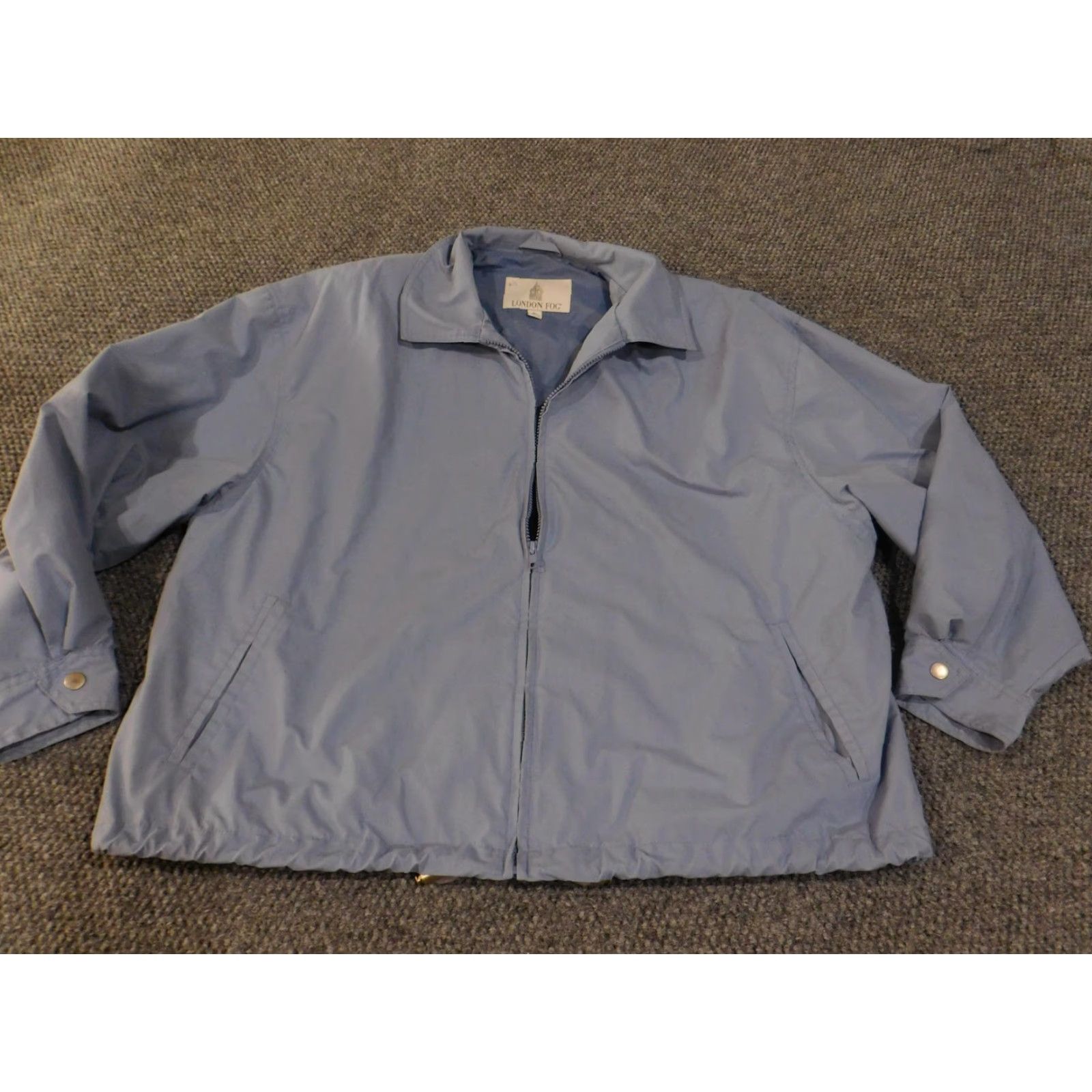 London Fog London Fog Jacket Mens L Blue Lightweight Full Zip Windbreaker Coat Size US L / EU 52-54 / 3 - 4 Thumbnail
